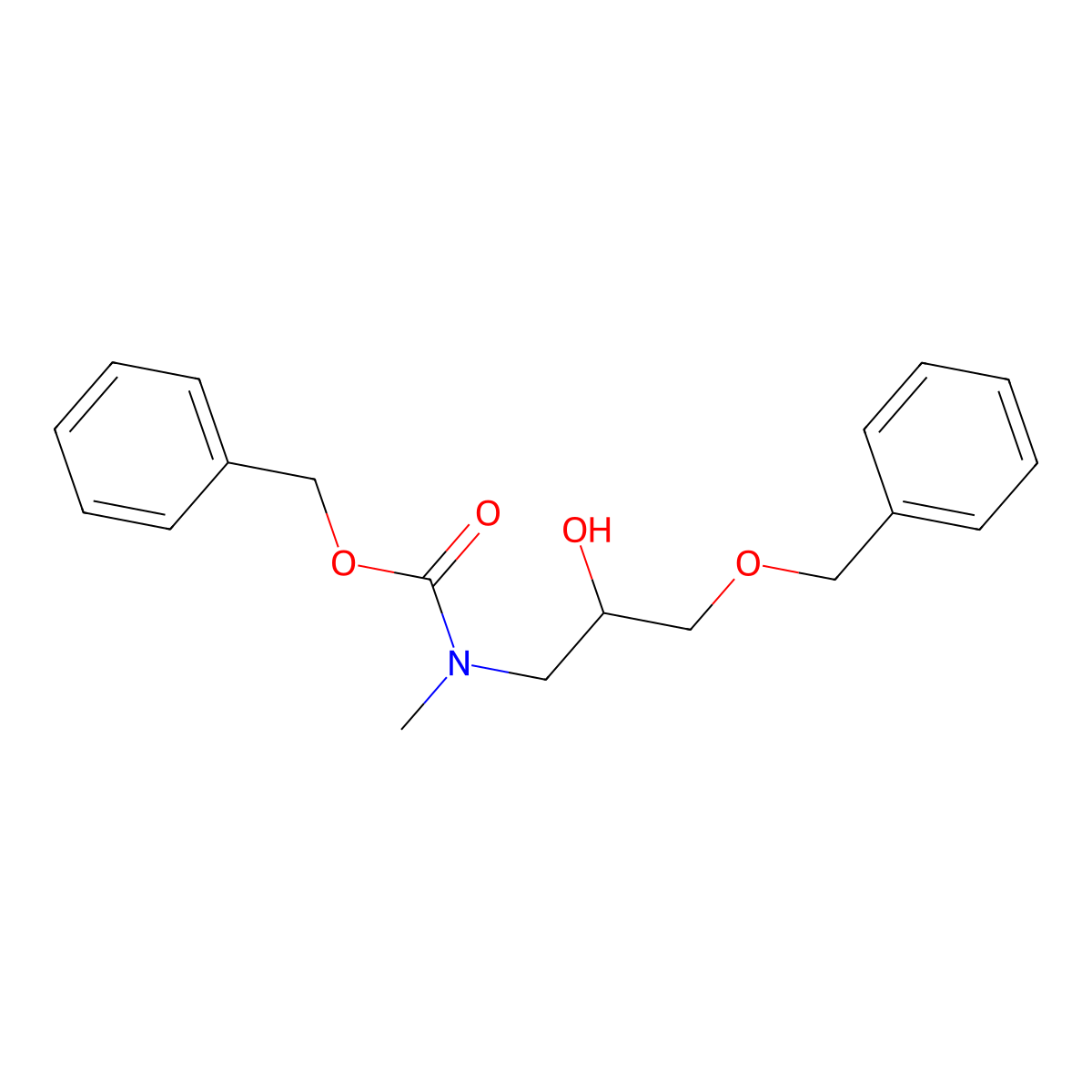 benzyl N-[3-(benzyloxy)-2-hydroxypropyl]-N-methylcarbamate molecular structure, CAS 2680703-49-3