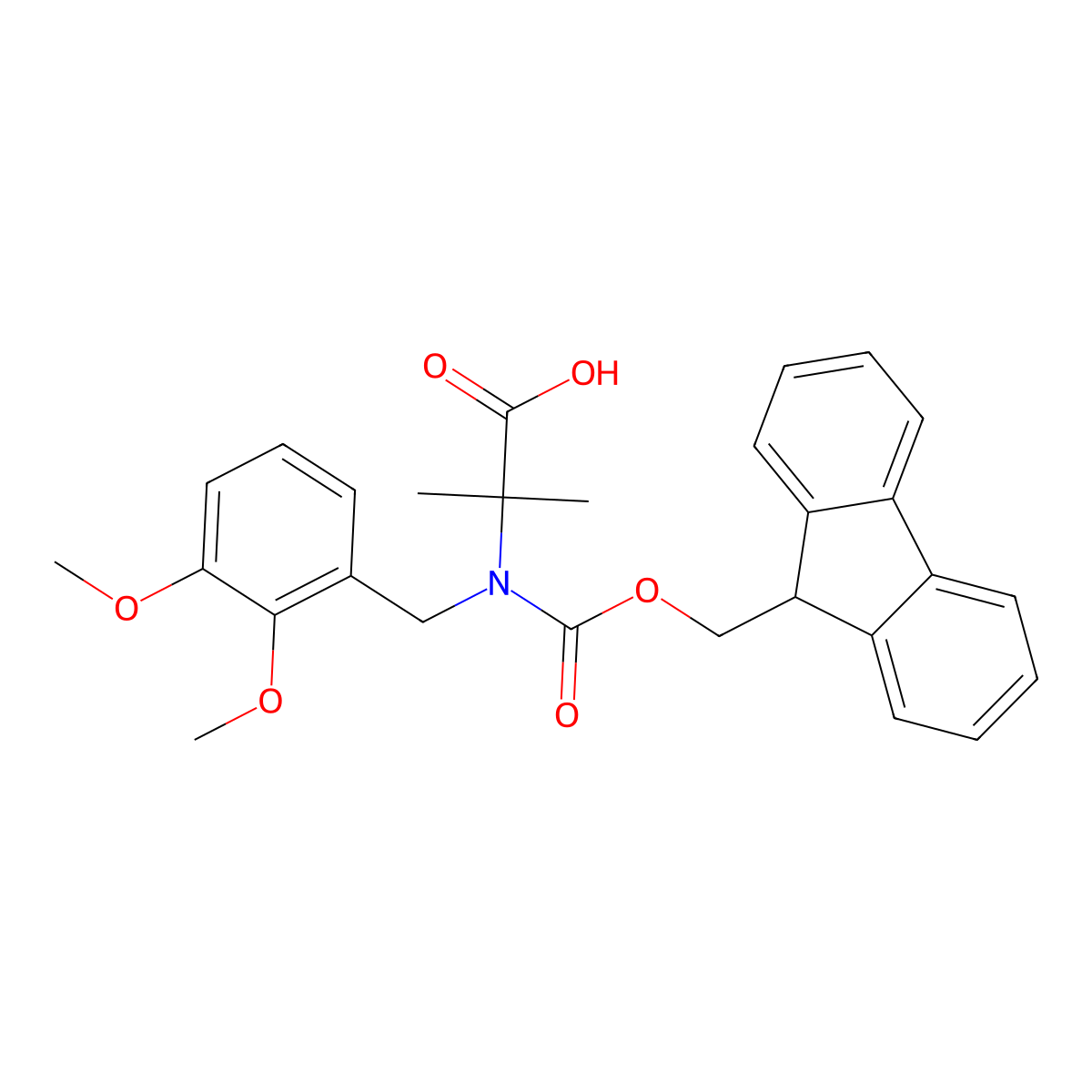 2-{[(2,3-dimethoxyphenyl)methyl]({[(9H-fluoren-9-yl)methoxy]carbonyl})amino}-2-methylpropanoic acid molecular structure, CAS 2680703-50-6