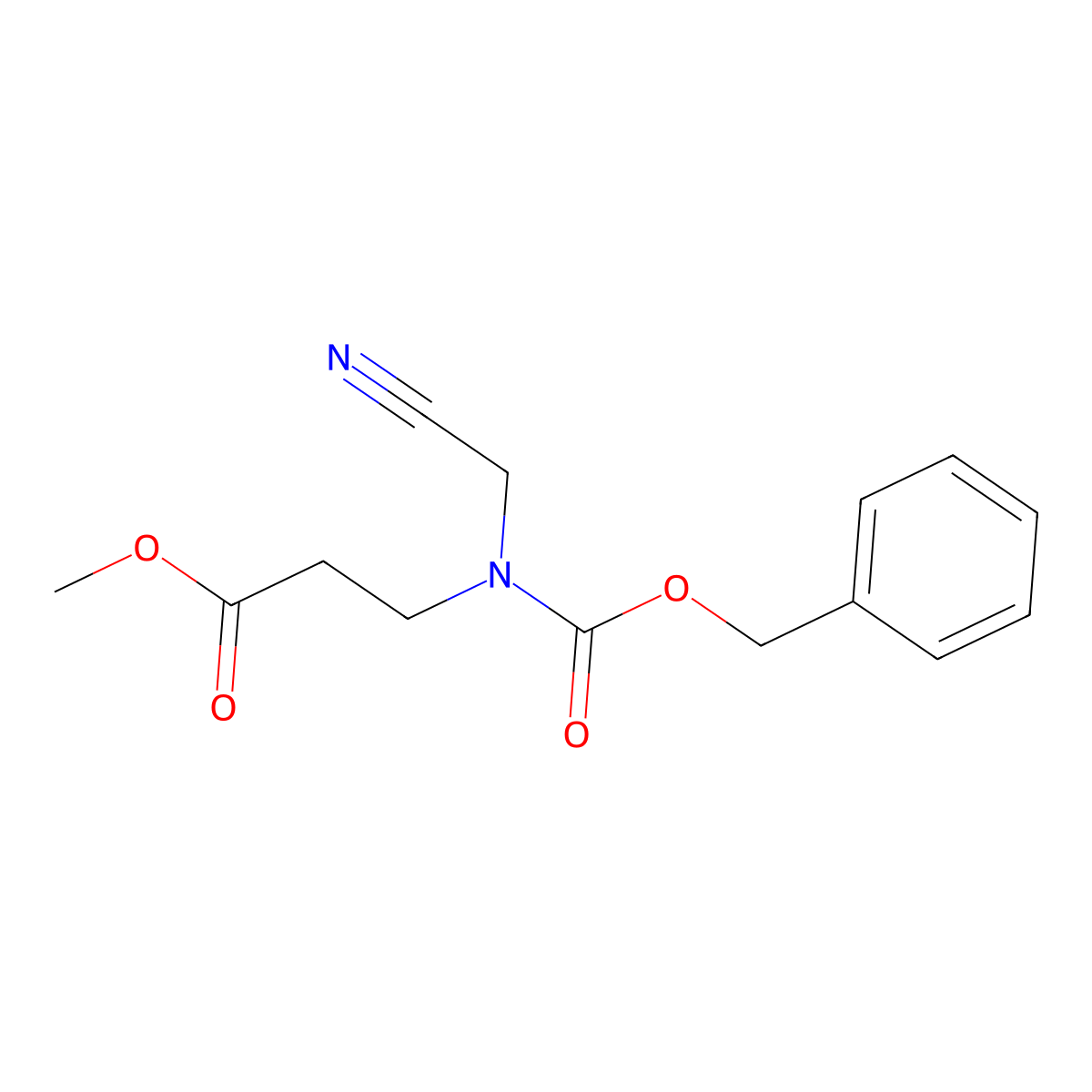 Methyl 3-{[(benzyloxy)carbonyl](cyanomethyl)amino}propanoate molecular structure, CAS 2680703-52-8
