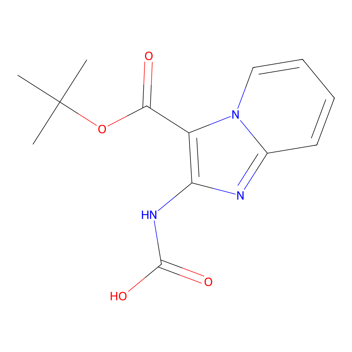 {3-[(Tert-butoxy)carbonyl]imidazo[1,2-a]pyridin-2-yl}carbamic acid molecular structure, CAS 2680703-53-9