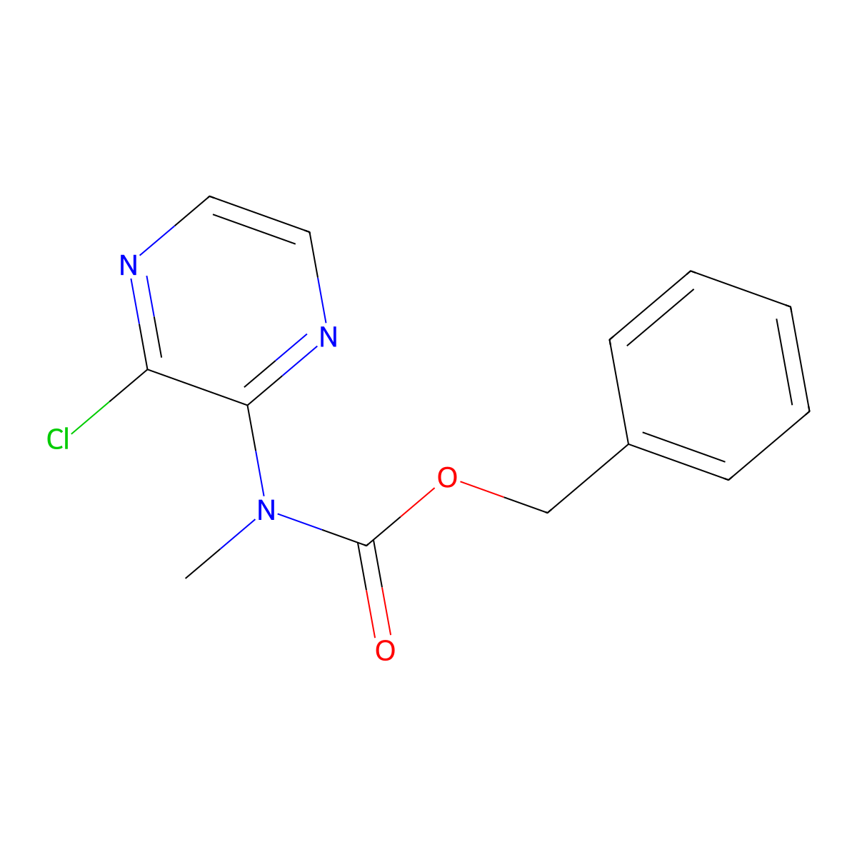 benzyl N-(3-chloropyrazin-2-yl)-N-methylcarbamate molecular structure, CAS 2680703-75-5