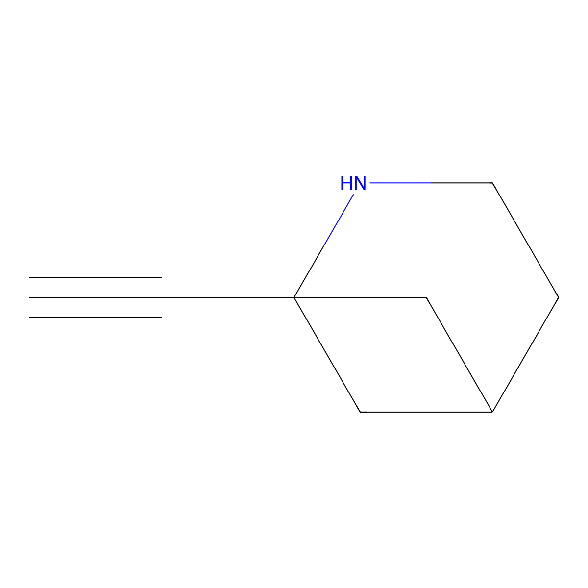 1-Ethynyl-2-azabicyclo[3.1.1]heptane molecular structure, CAS 2680703-77-7