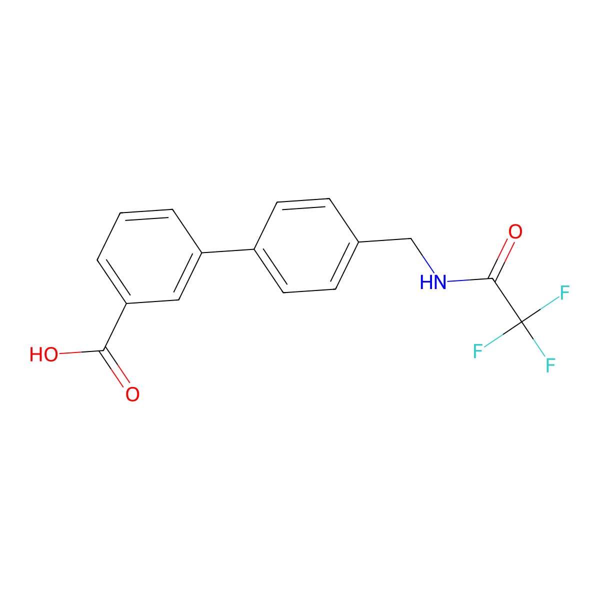 4'-[(2,2,2-Trifluoroacetamido)methyl]-[1,1'-biphenyl]-3-carboxylic acid molecular structure, CAS 2680703-78-8