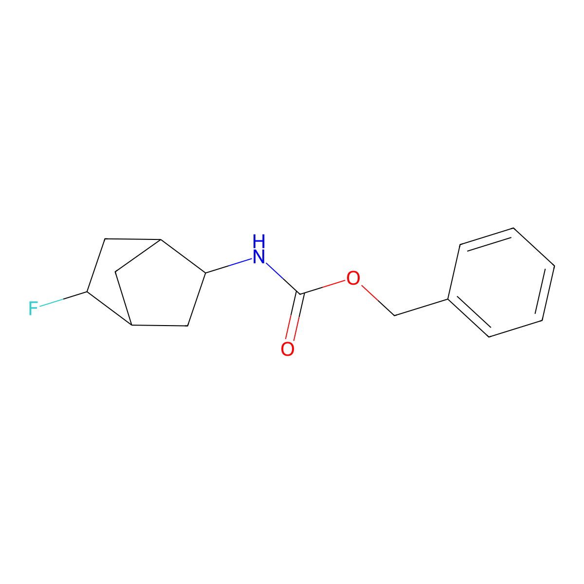 benzyl N-{5-fluorobicyclo[2.2.1]heptan-2-yl}carbamate molecular structure, CAS 2680703-80-2