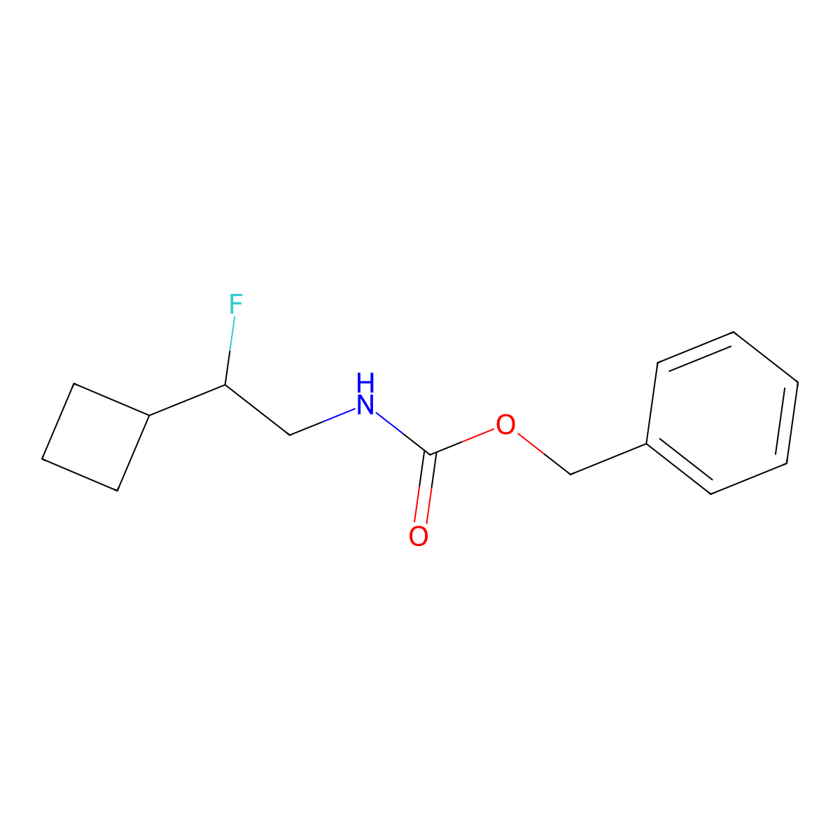 benzyl N-(2-cyclobutyl-2-fluoroethyl)carbamate molecular structure, CAS 2680703-81-3