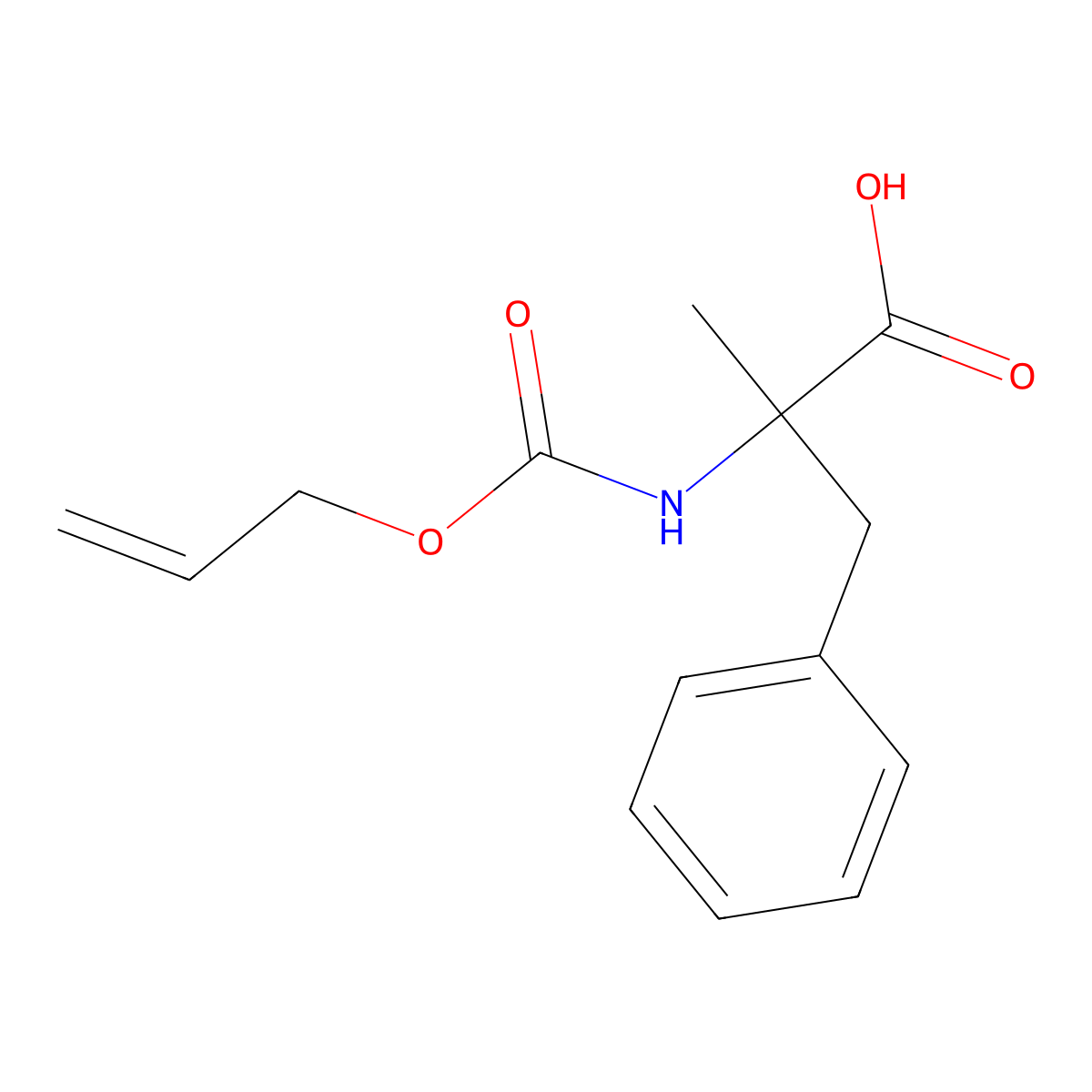 2-Methyl-3-phenyl-2-{[(prop-2-en-1-yloxy)carbonyl]amino}propanoic acid molecular structure, CAS 2680703-88-0