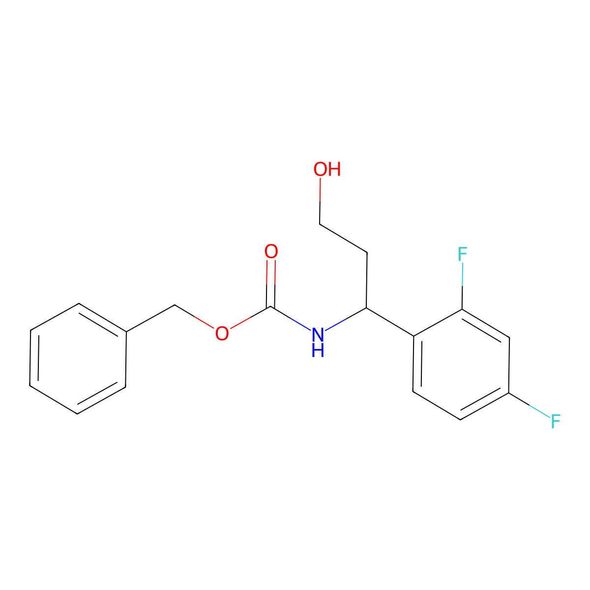 benzyl N-[1-(2,4-difluorophenyl)-3-hydroxypropyl]carbamate molecular structure, CAS 2680703-94-8