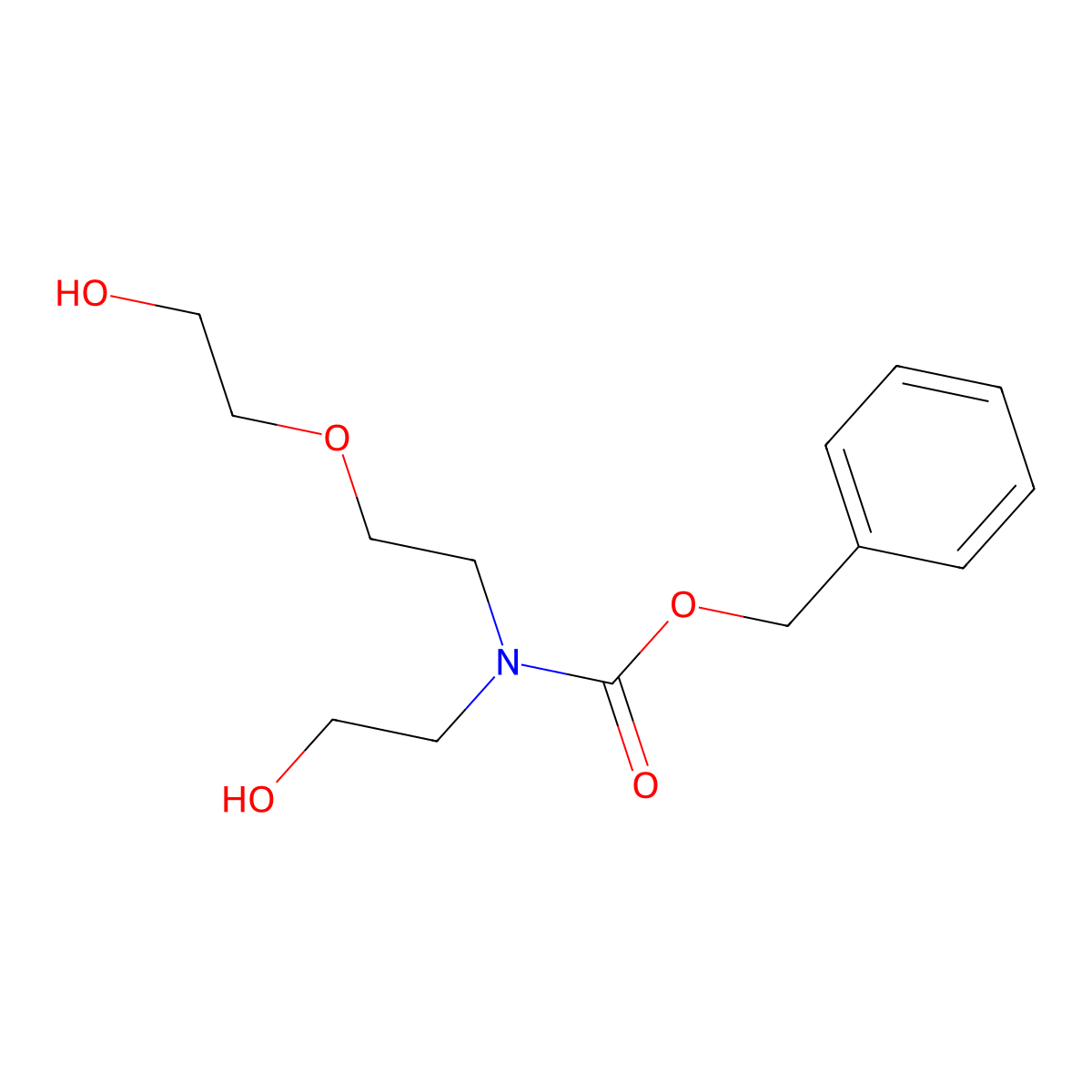 benzyl N-[2-(2-hydroxyethoxy)ethyl]-N-(2-hydroxyethyl)carbamate molecular structure, CAS 2680704-21-4