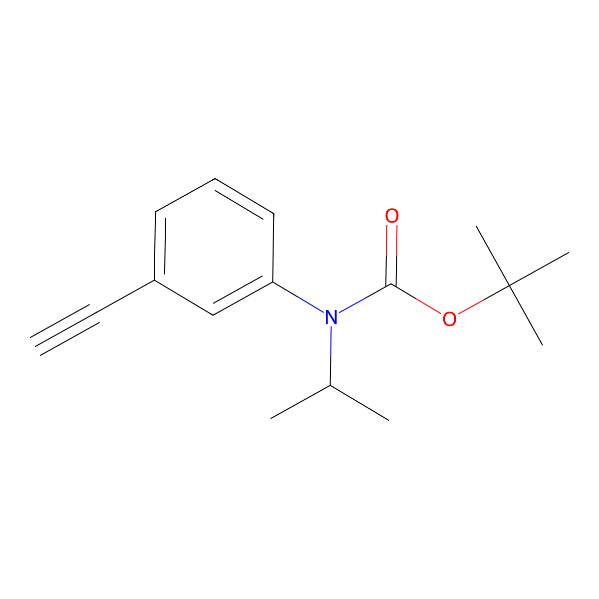 tert-butyl N-(3-ethynylphenyl)-N-(propan-2-yl)carbamate molecular structure, CAS 2680704-28-1