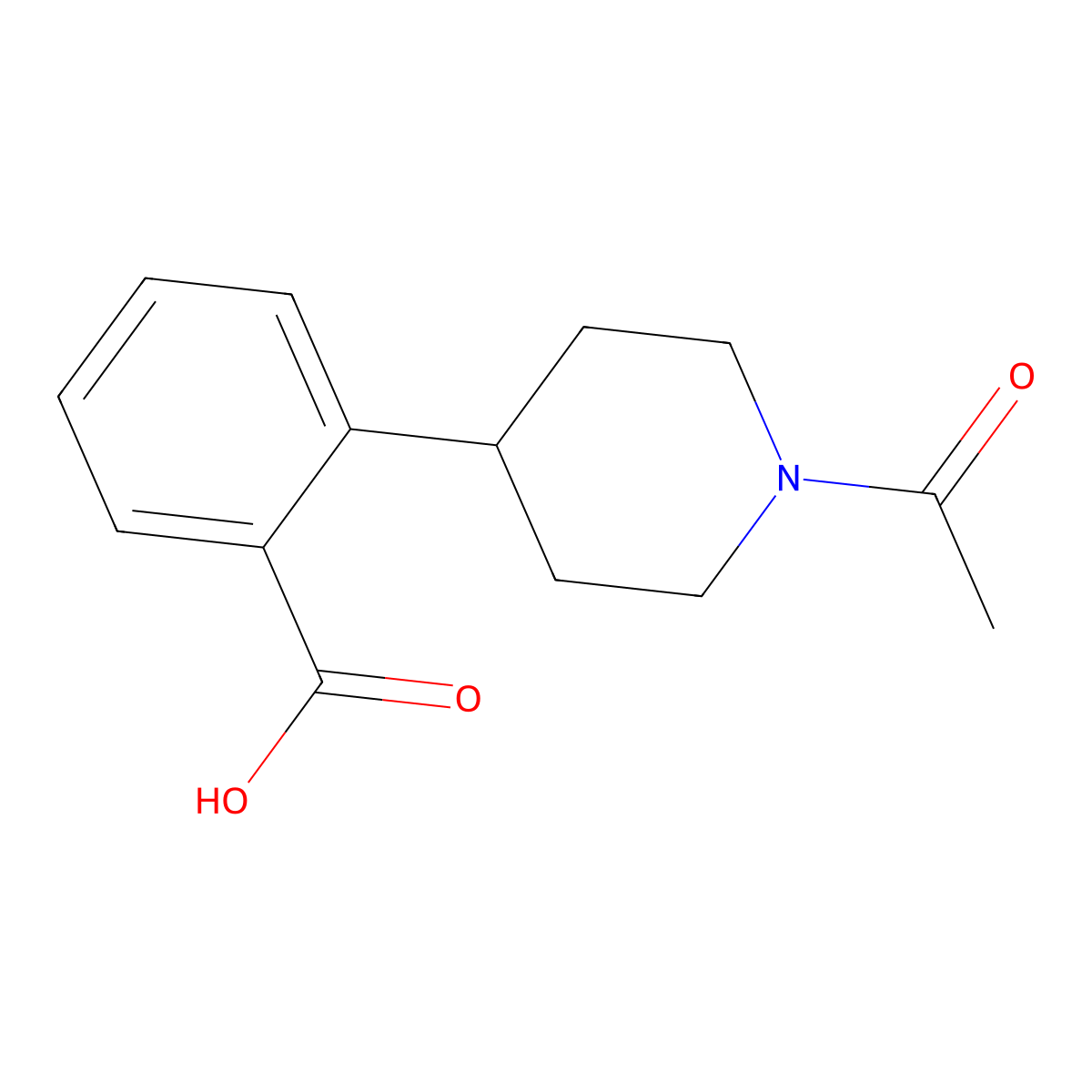 2-(1-Acetylpiperidin-4-yl)benzoic acid molecular structure, CAS 2680704-68-9