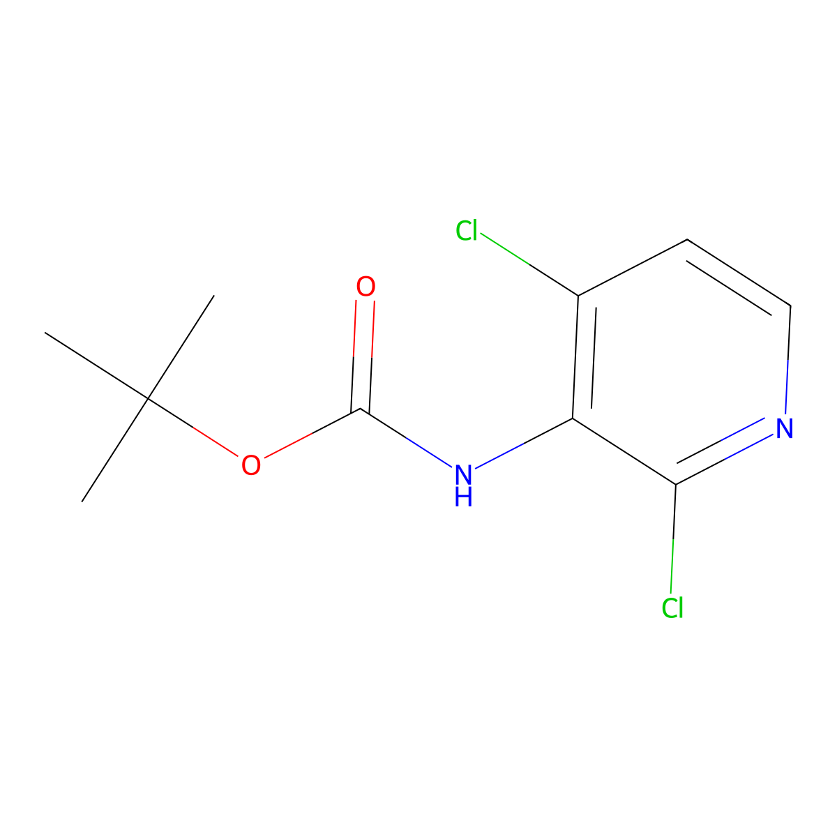 tert-butyl N-(2,4-dichloropyridin-3-yl)carbamate molecular structure, CAS 2680704-79-2
