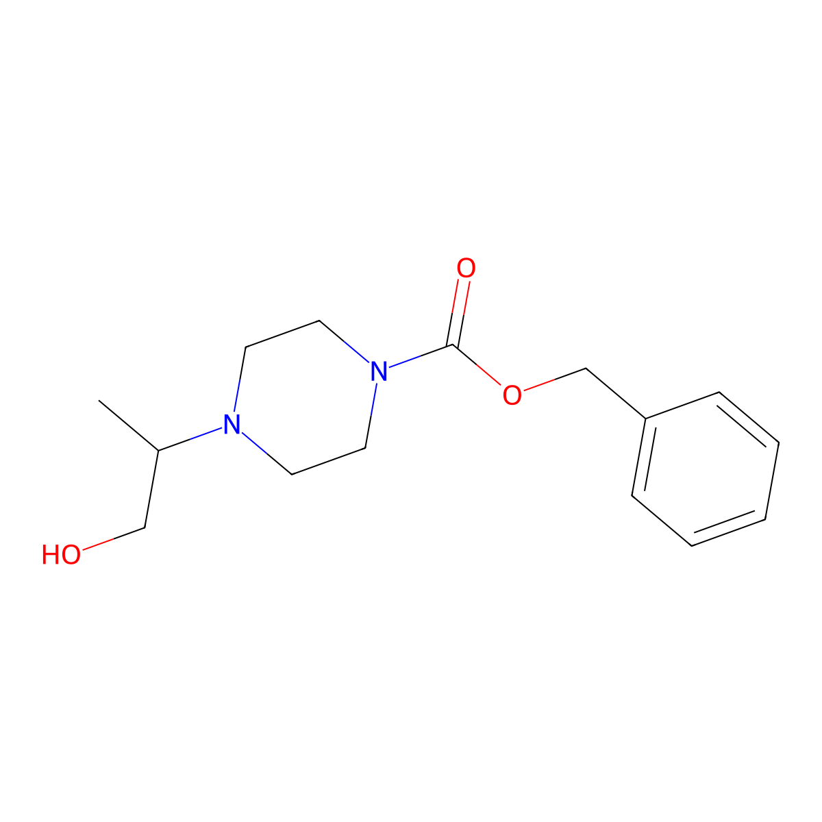 Benzyl 4-(1-hydroxypropan-2-yl)piperazine-1-carboxylate molecular structure, CAS 2680704-86-1