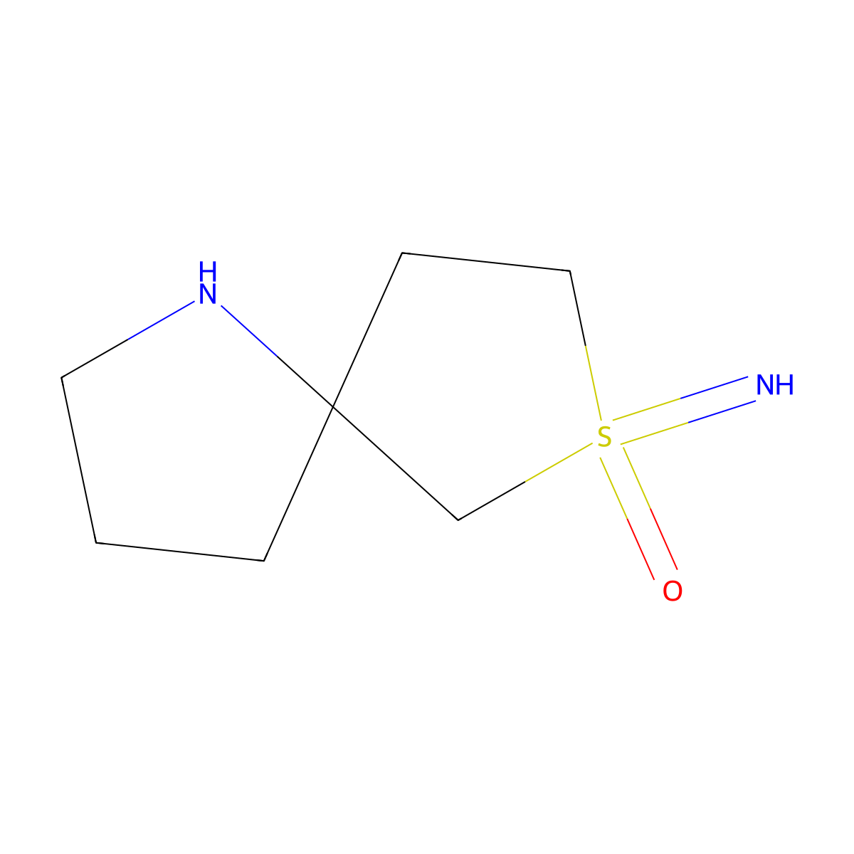 7-Imino-7lambda6-thia-1-azaspiro[4.4]nonan-7-one molecular structure, CAS 2680704-96-3