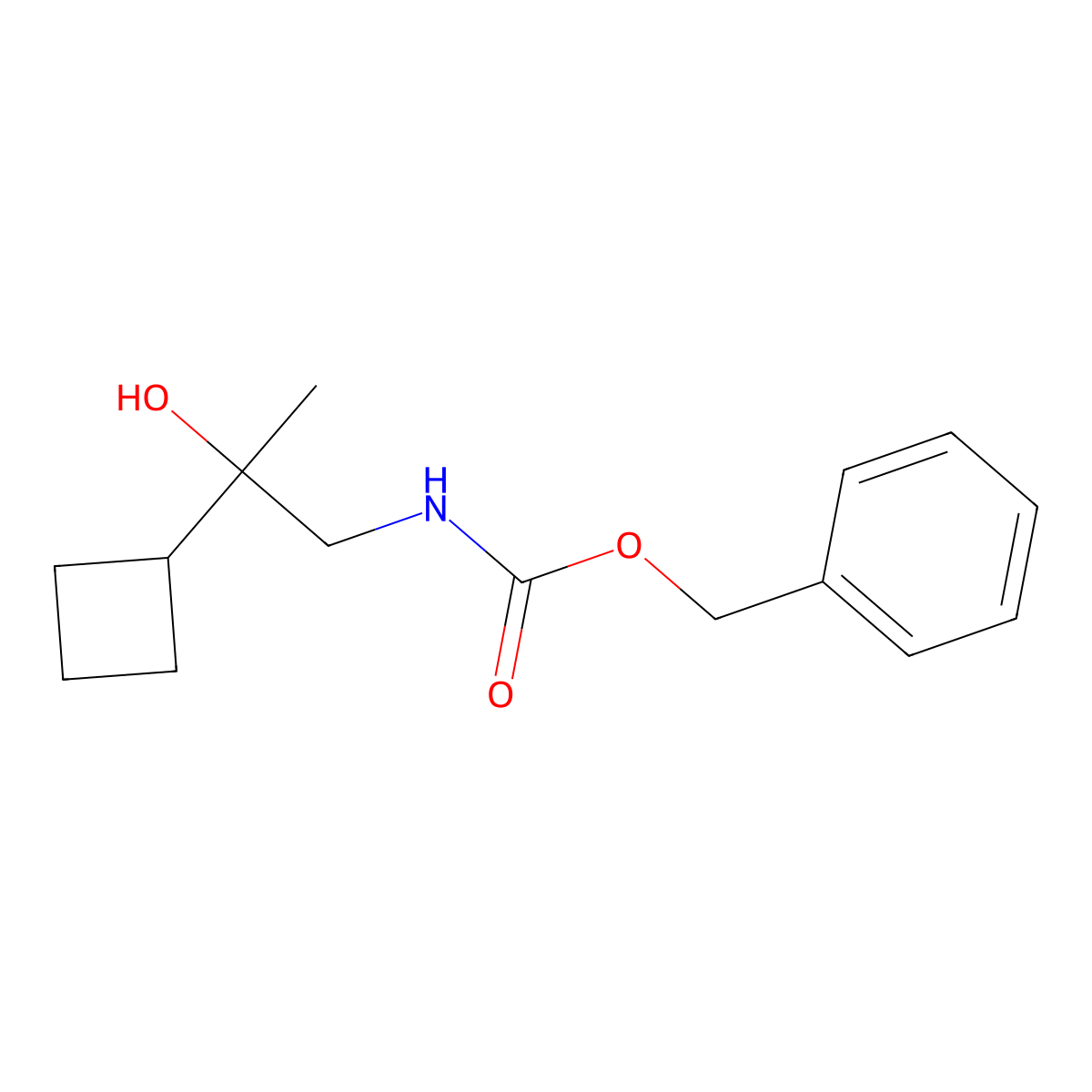 benzyl N-(2-cyclobutyl-2-hydroxypropyl)carbamate molecular structure, CAS 2680704-99-6