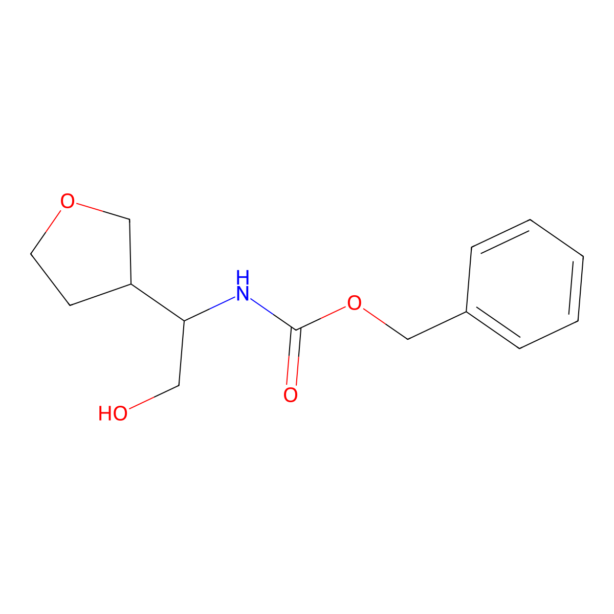 benzyl N-[2-hydroxy-1-(oxolan-3-yl)ethyl]carbamate molecular structure, CAS 2680705-03-5