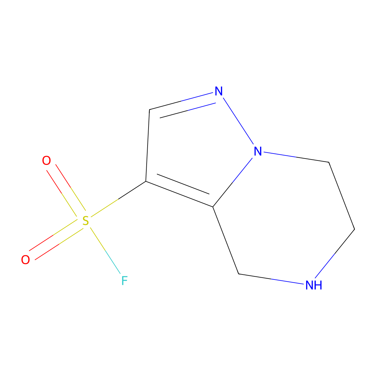 4H,5H,6H,7H-pyrazolo[1,5-a]pyrazine-3-sulfonyl fluoride molecular structure, CAS 2680705-06-8