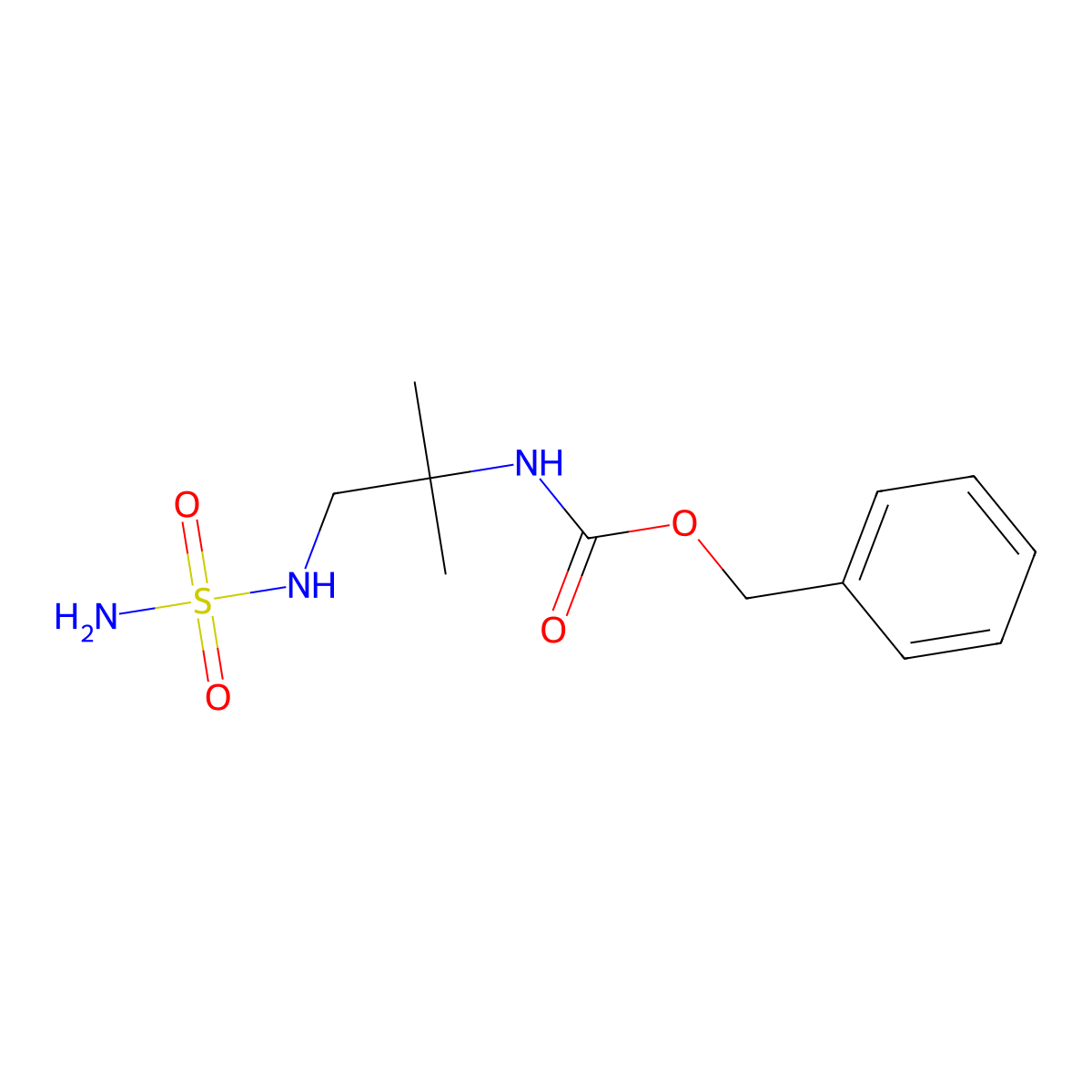 benzyl N-[2-methyl-1-(sulfamoylamino)propan-2-yl]carbamate molecular structure, CAS 2680705-07-9