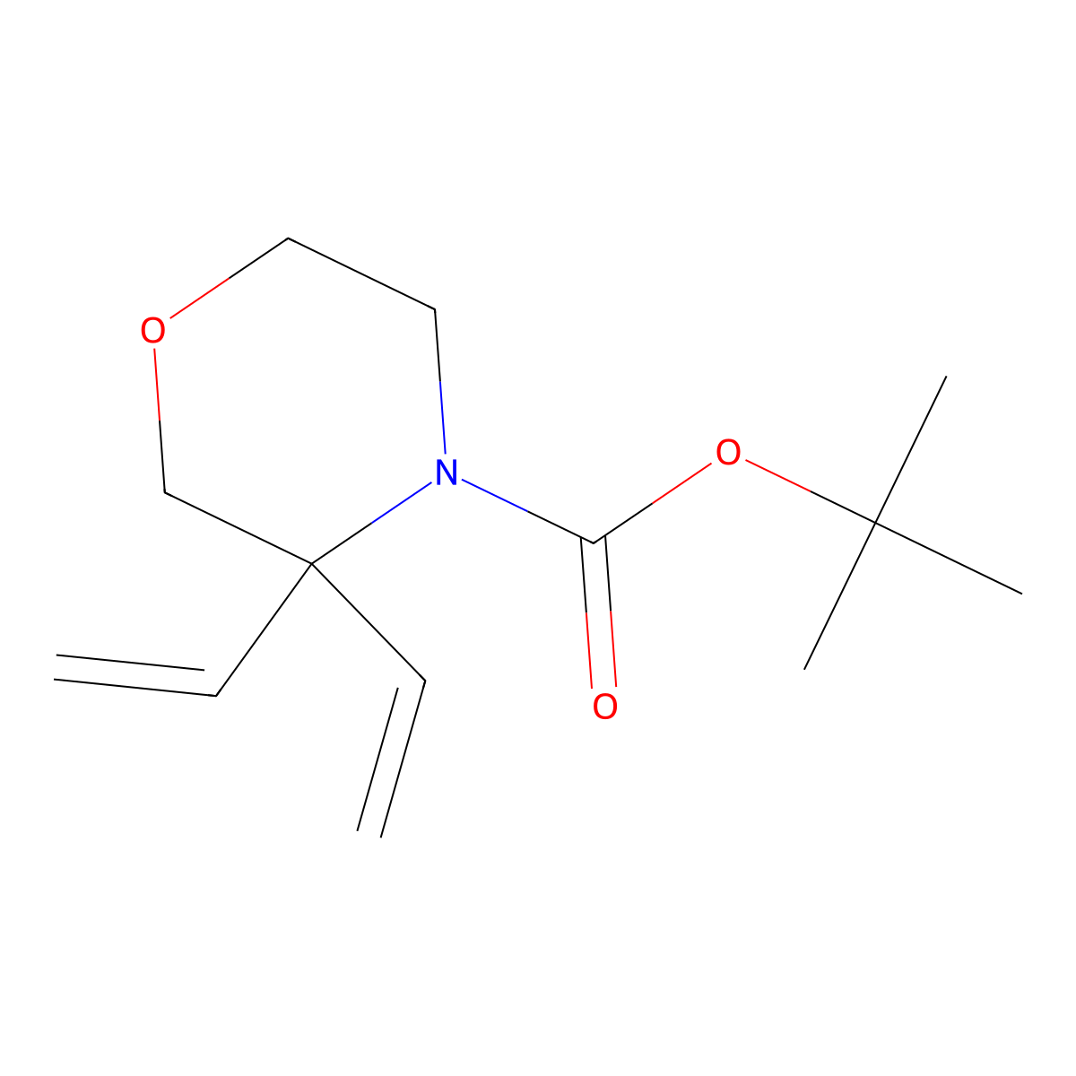 Tert-butyl 3,3-diethenylmorpholine-4-carboxylate molecular structure, CAS 2680705-08-0