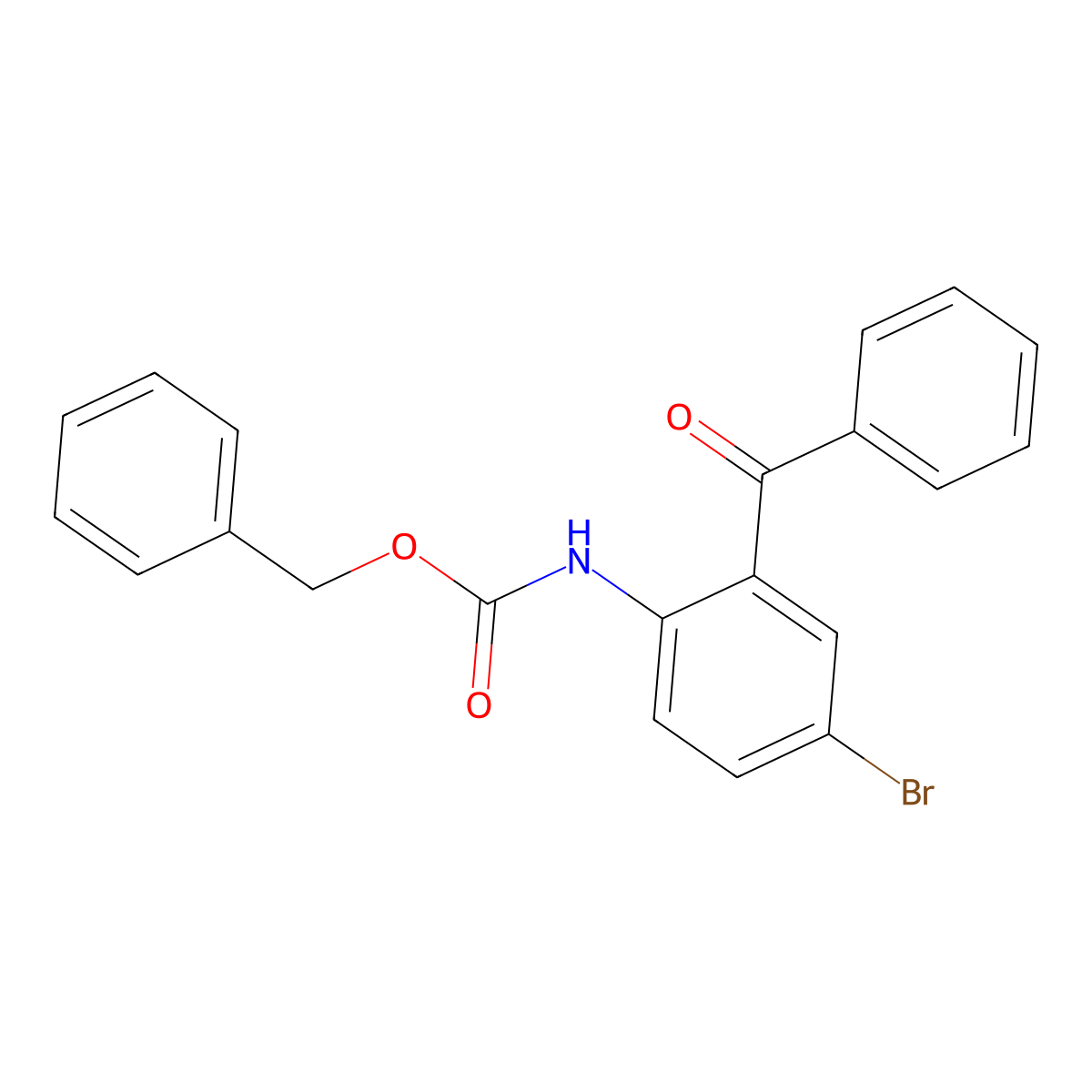 benzyl N-(2-benzoyl-4-bromophenyl)carbamate molecular structure, CAS 2680705-10-4