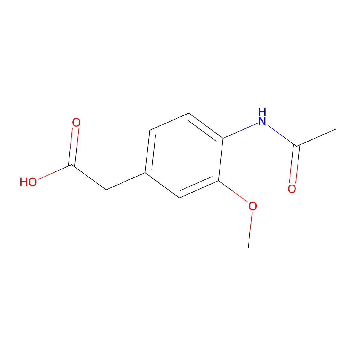 2-(4-Acetamido-3-methoxyphenyl)acetic acid molecular structure, CAS 2680705-11-5