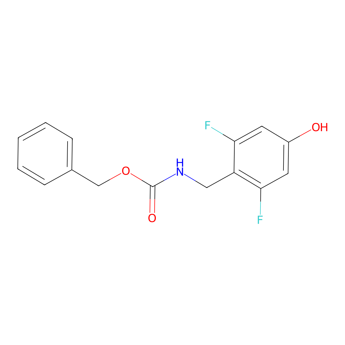 benzyl N-[(2,6-difluoro-4-hydroxyphenyl)methyl]carbamate molecular structure, CAS 2680705-29-5