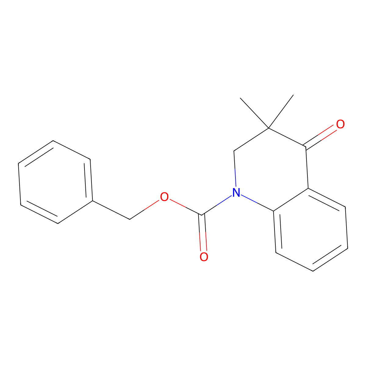 Benzyl 3,3-dimethyl-4-oxo-1,2,3,4-tetrahydroquinoline-1-carboxylate molecular structure, CAS 2680705-31-9