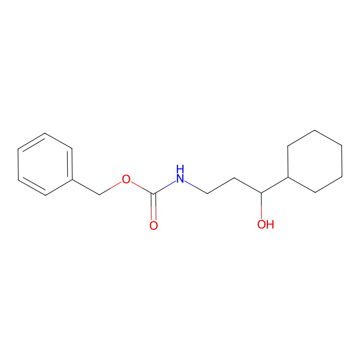 benzyl N-(3-cyclohexyl-3-hydroxypropyl)carbamate molecular structure, CAS 2680705-35-3