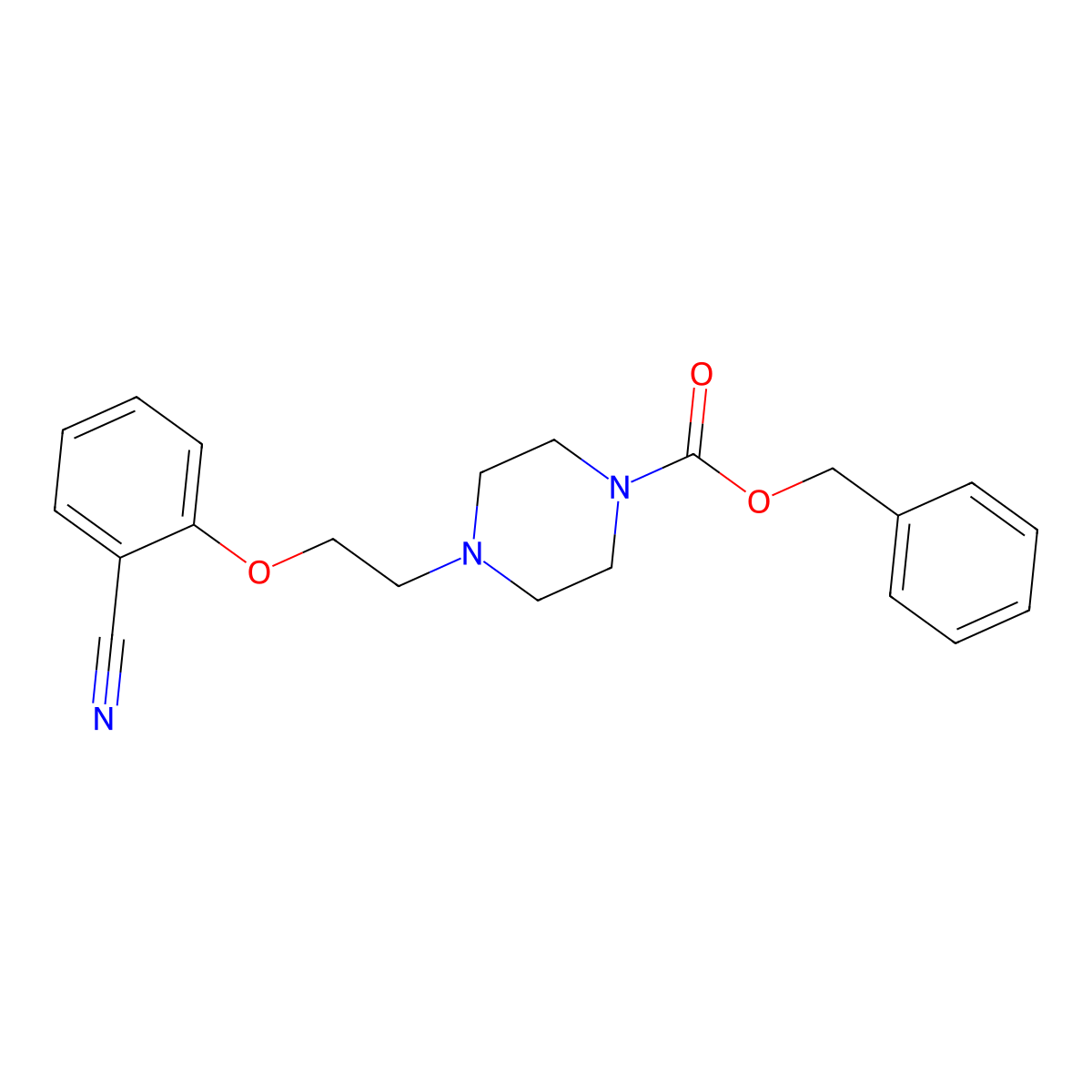 Benzyl 4-[2-(2-cyanophenoxy)ethyl]piperazine-1-carboxylate molecular structure, CAS 2680705-39-7