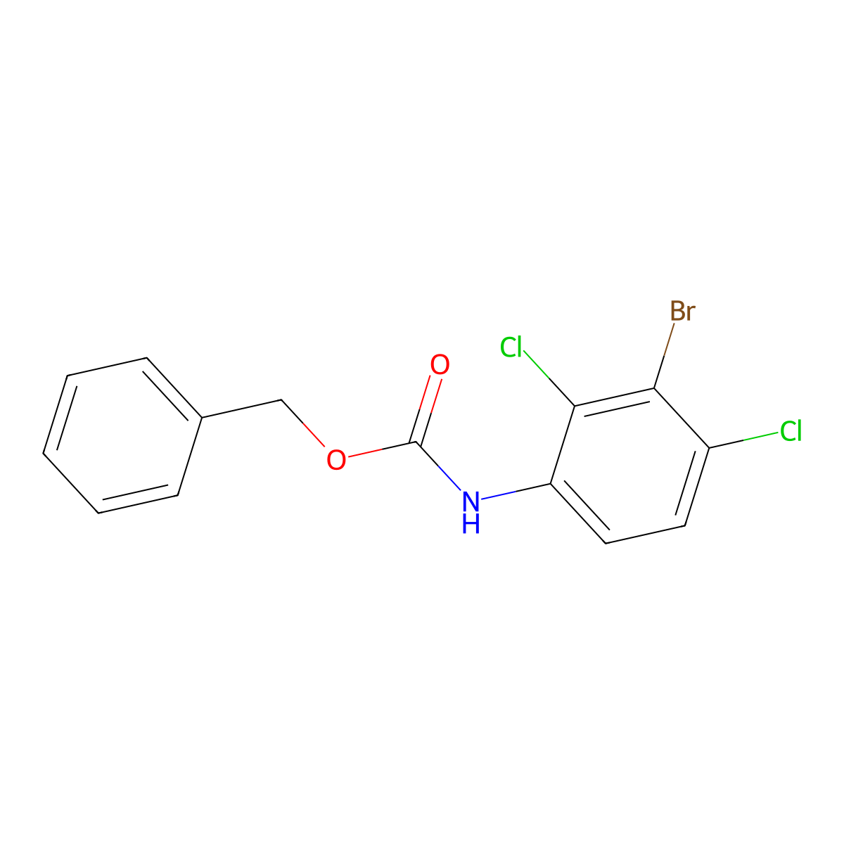 benzyl N-(3-bromo-2,4-dichlorophenyl)carbamate molecular structure, CAS 2680705-44-4