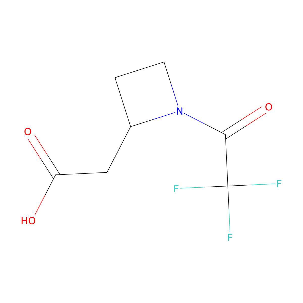 2-[1-(Trifluoroacetyl)azetidin-2-yl]acetic acid molecular structure, CAS 2680705-48-8