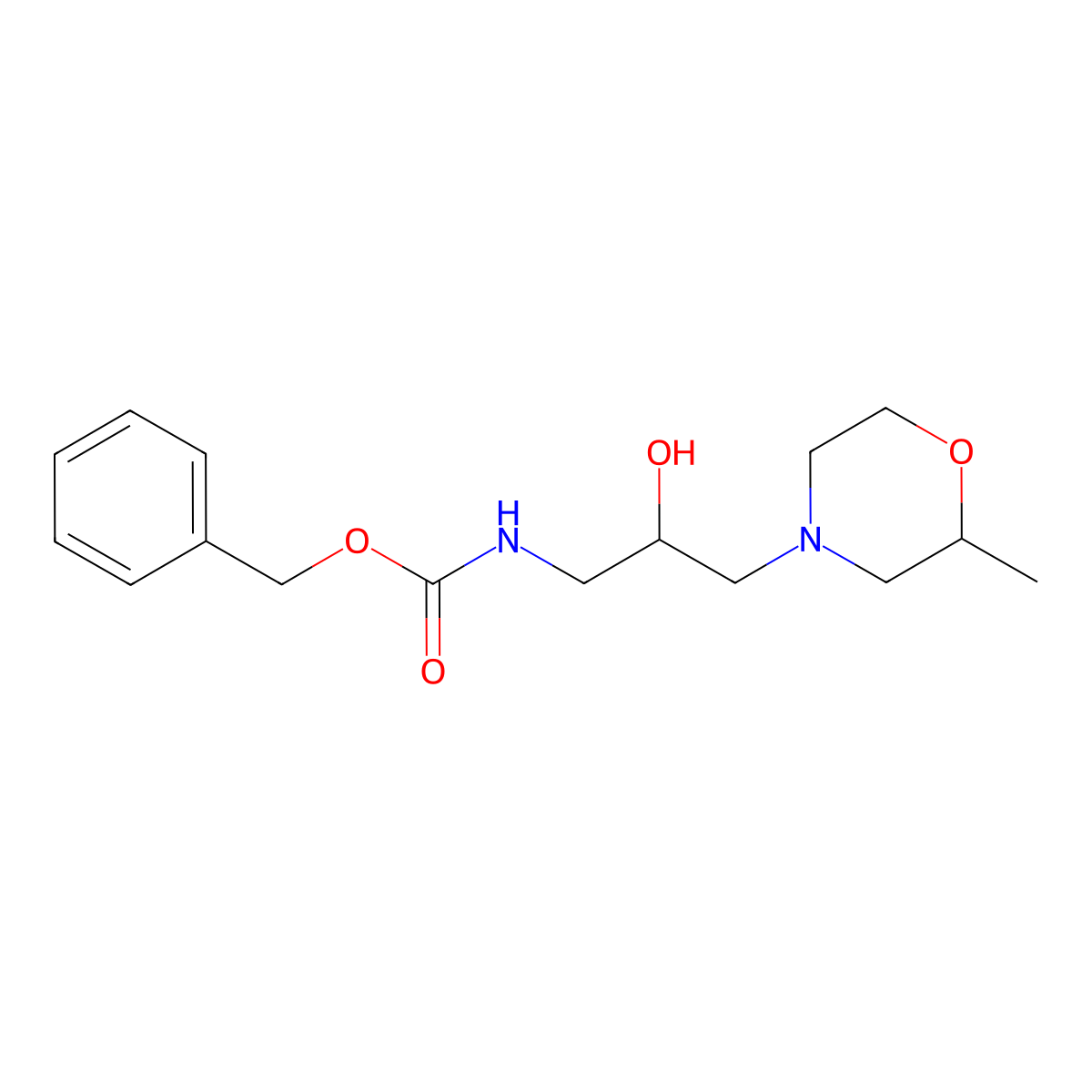 benzyl N-[2-hydroxy-3-(2-methylmorpholin-4-yl)propyl]carbamate molecular structure, CAS 2680705-68-2