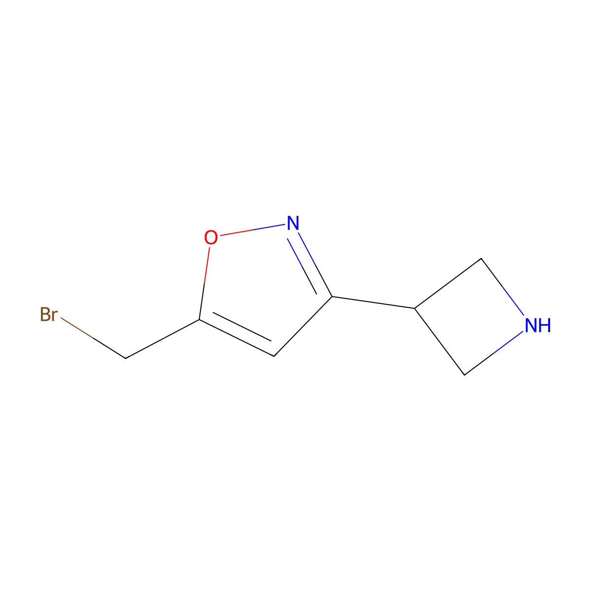 3-(Azetidin-3-yl)-5-(bromomethyl)-1,2-oxazole molecular structure, CAS 2680705-73-9
