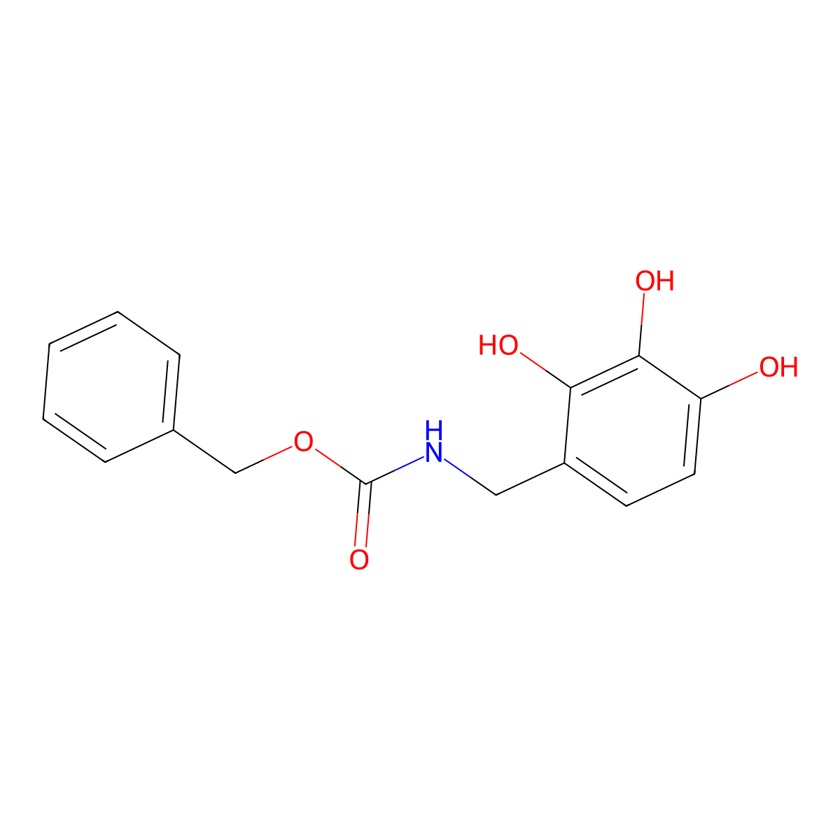 benzyl N-[(2,3,4-trihydroxyphenyl)methyl]carbamate molecular structure, CAS 2680706-03-8