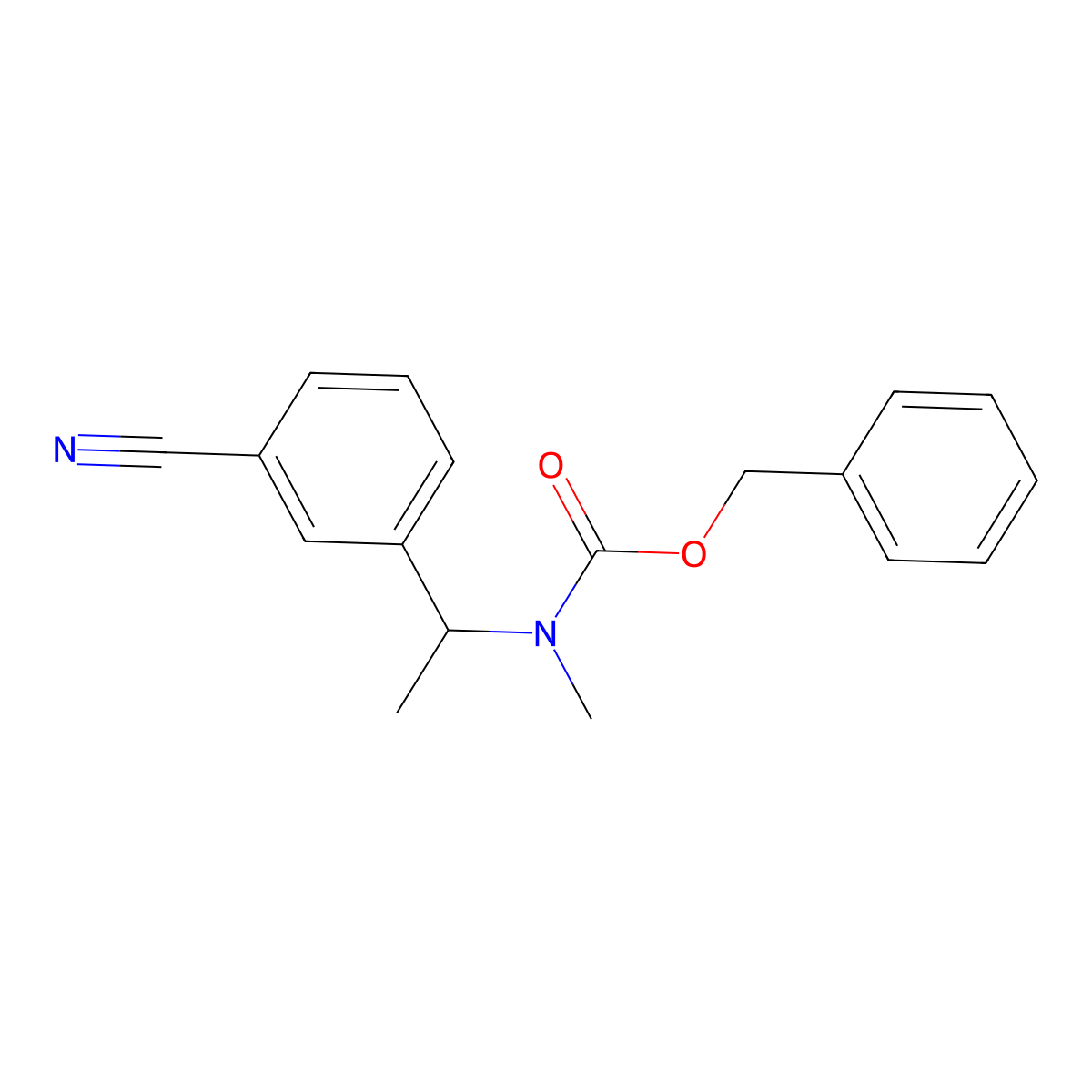benzyl N-[1-(3-cyanophenyl)ethyl]-N-methylcarbamate molecular structure, CAS 2680706-22-1