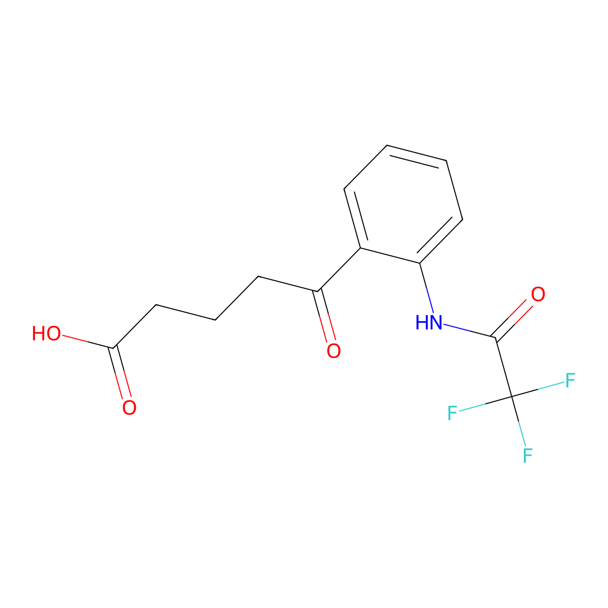 5-Oxo-5-[2-(2,2,2-trifluoroacetamido)phenyl]pentanoic acid molecular structure, CAS 2680706-25-4