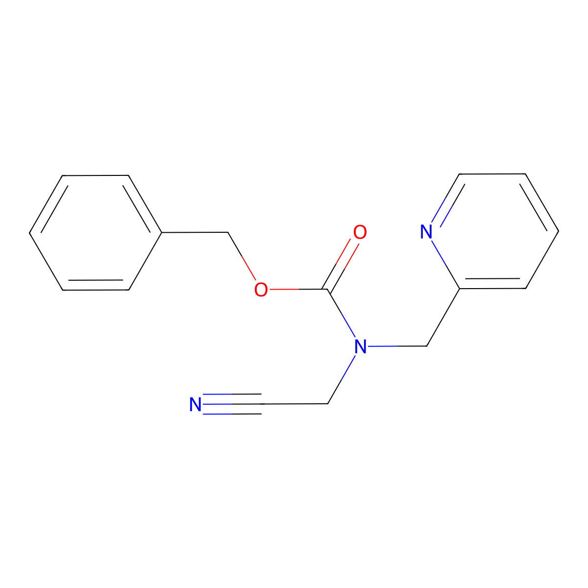 benzyl N-(cyanomethyl)-N-[(pyridin-2-yl)methyl]carbamate molecular structure, CAS 2680706-53-8