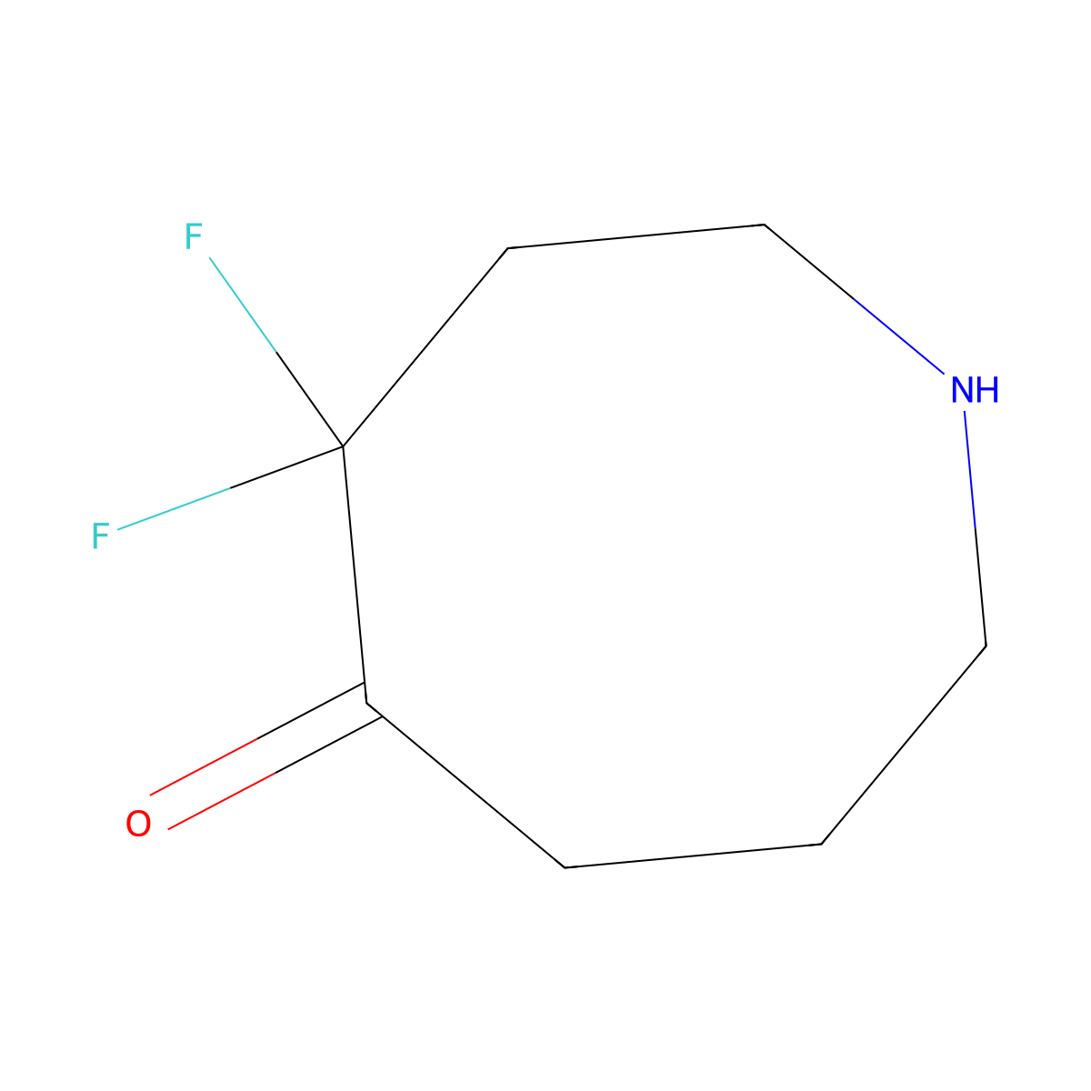 4,4-Difluoroazocan-5-one molecular structure, CAS 2680706-70-9