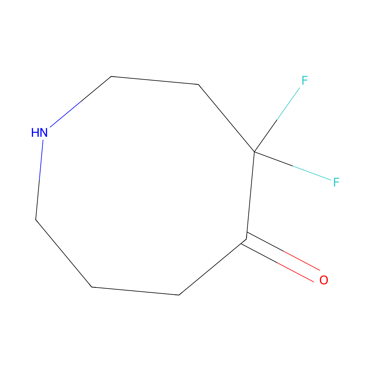 4,4-Difluoroazocan-5-one molecular structure, CAS 2680706-70-9