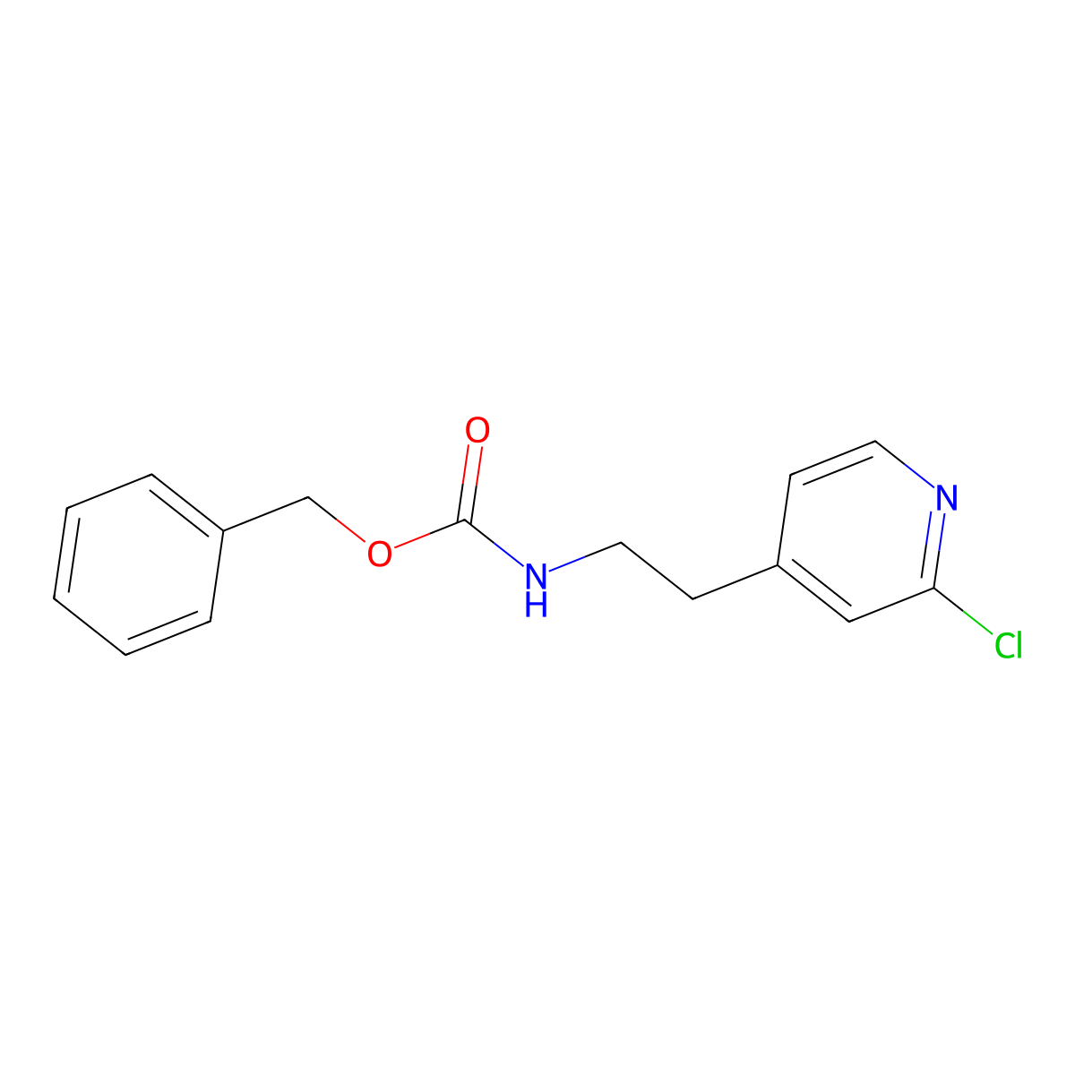 benzyl N-[2-(2-chloropyridin-4-yl)ethyl]carbamate molecular structure, CAS 2680706-77-6