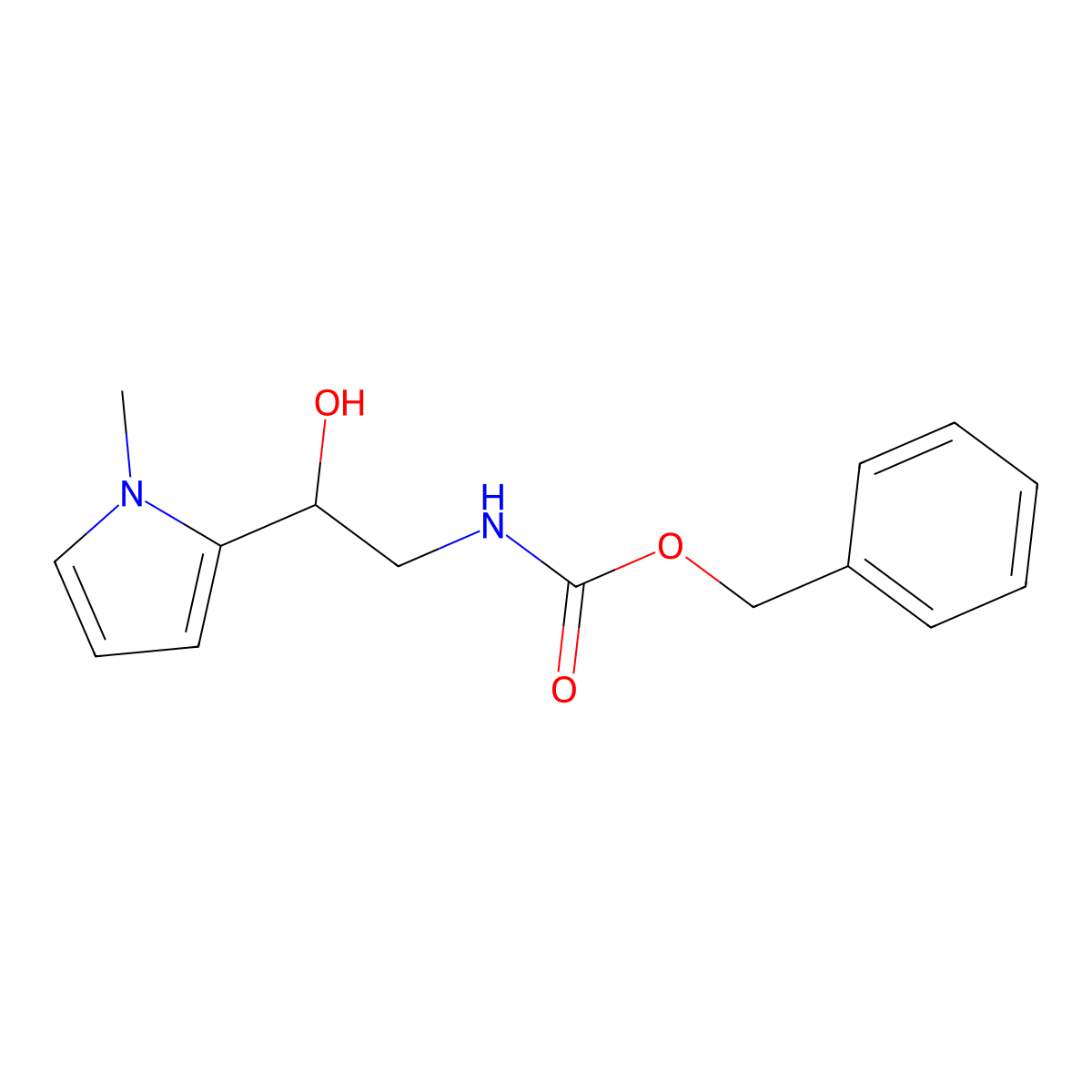 benzyl N-[2-hydroxy-2-(1-methyl-1H-pyrrol-2-yl)ethyl]carbamate molecular structure, CAS 2680706-81-2