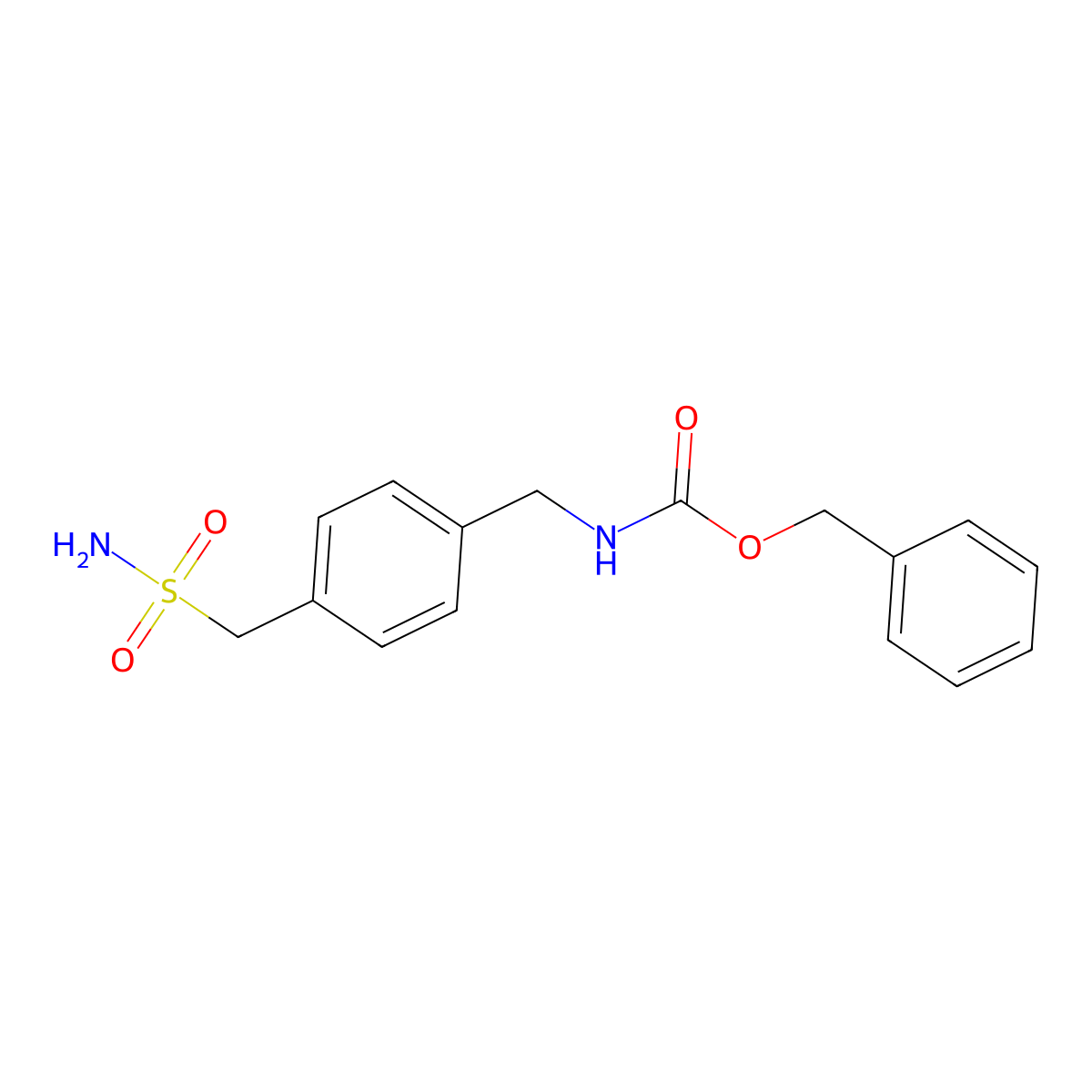 benzyl N-{[4-(sulfamoylmethyl)phenyl]methyl}carbamate molecular structure, CAS 2680706-82-3