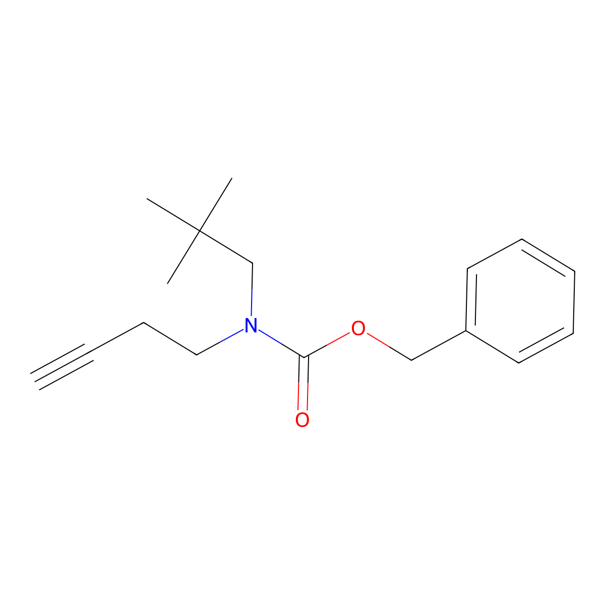 benzyl N-(but-3-yn-1-yl)-N-(2,2-dimethylpropyl)carbamate molecular structure, CAS 2680706-83-4