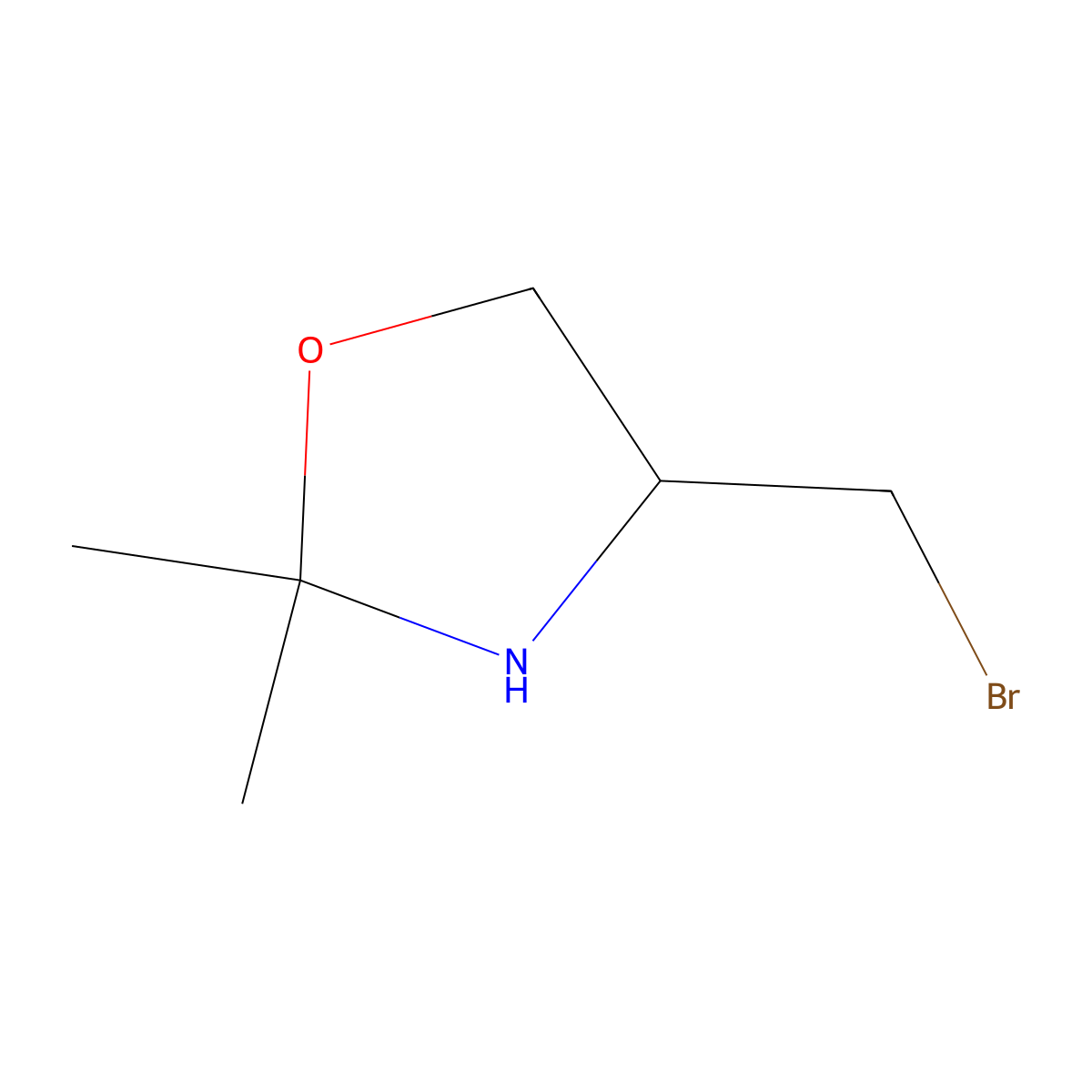 4-(Bromomethyl)-2,2-dimethyl-1,3-oxazolidine molecular structure, CAS 2680706-84-5
