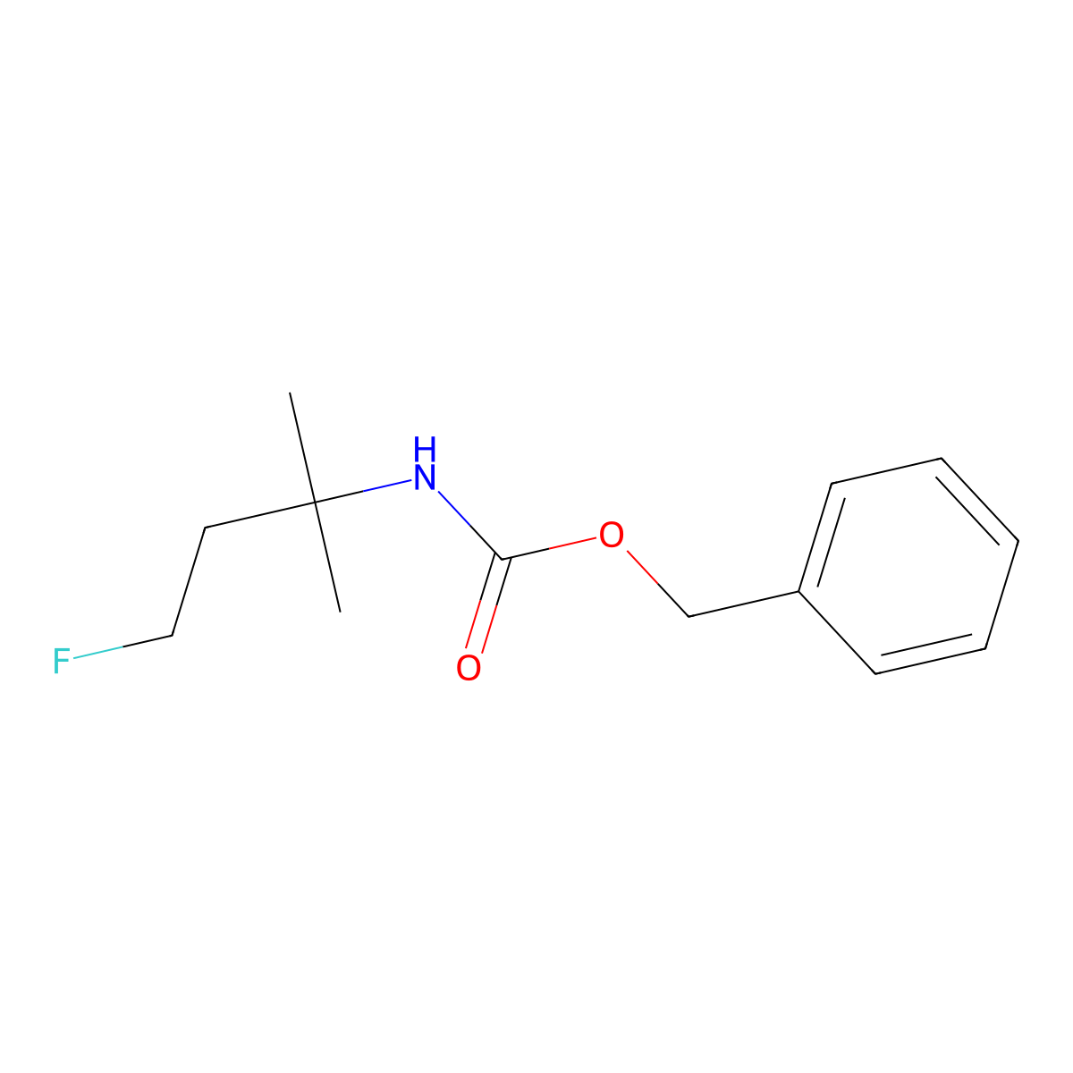 benzyl N-(4-fluoro-2-methylbutan-2-yl)carbamate molecular structure, CAS 2680707-03-1