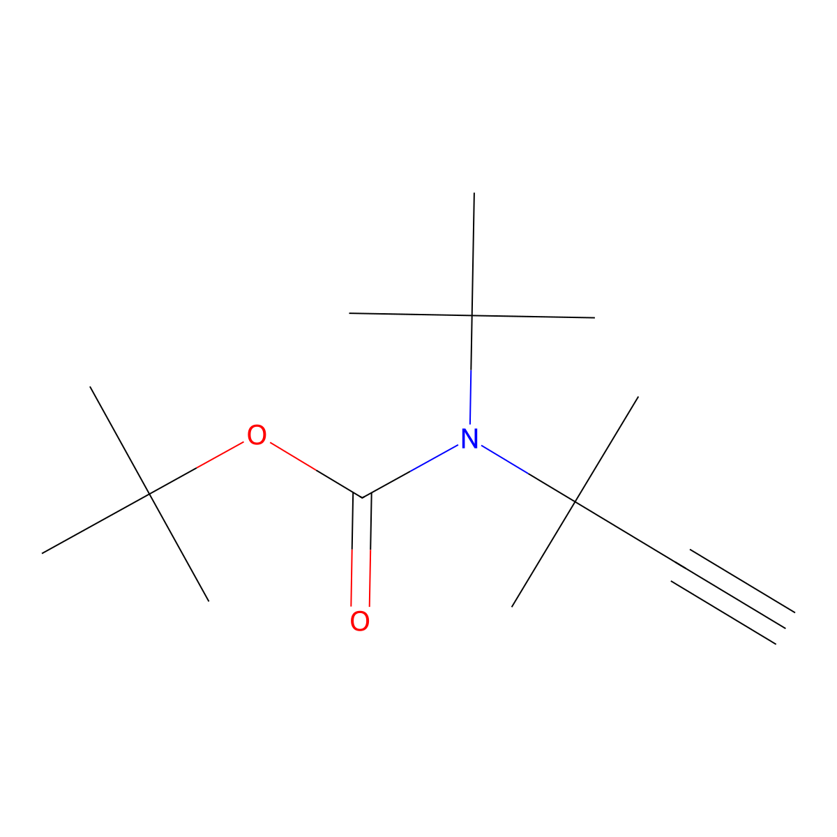 tert-butyl N-tert-butyl-N-(2-methylbut-3-yn-2-yl)carbamate molecular structure, CAS 2680707-19-9
