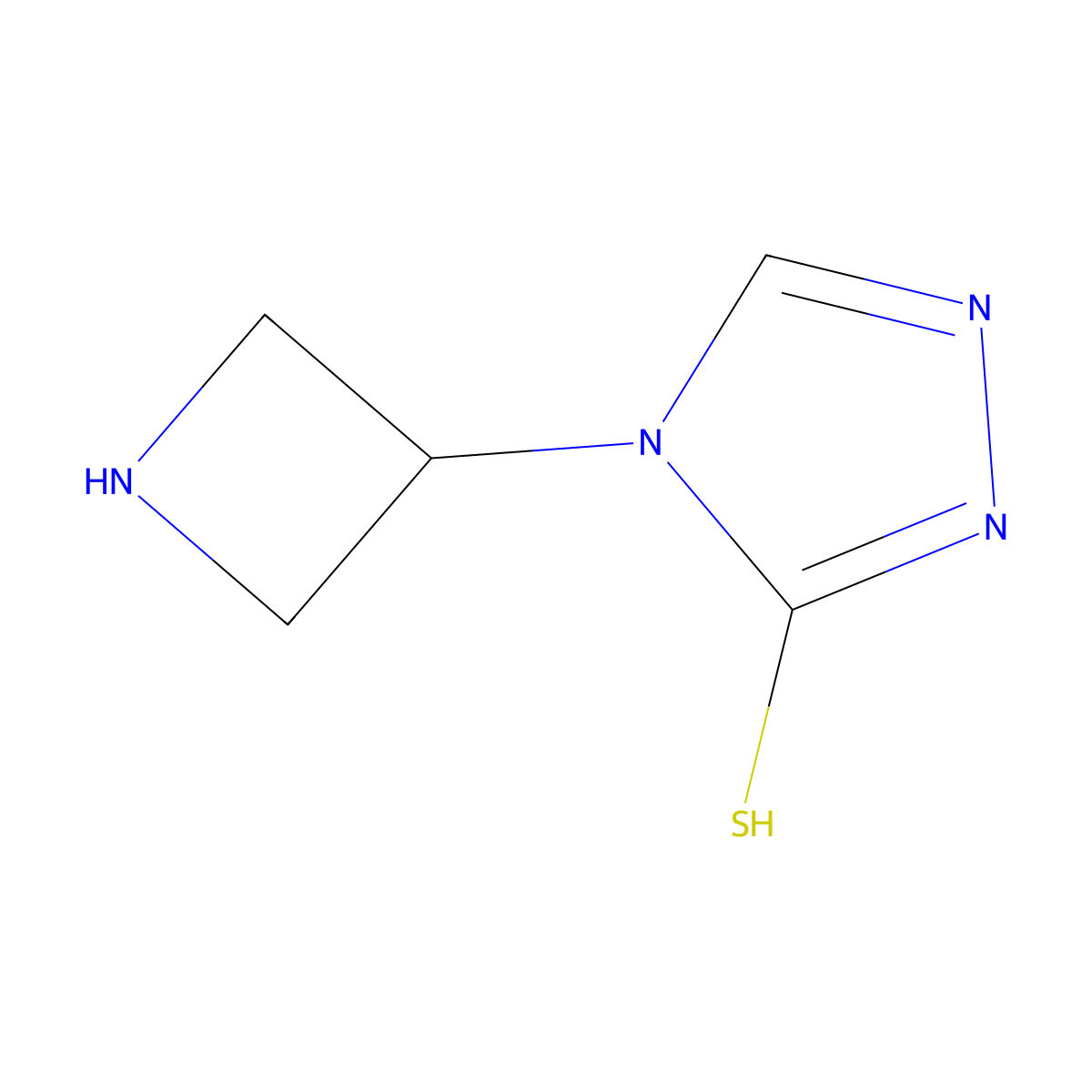4-(azetidin-3-yl)-4H-1,2,4-triazole-3-thiol molecular structure, CAS 2680707-24-6