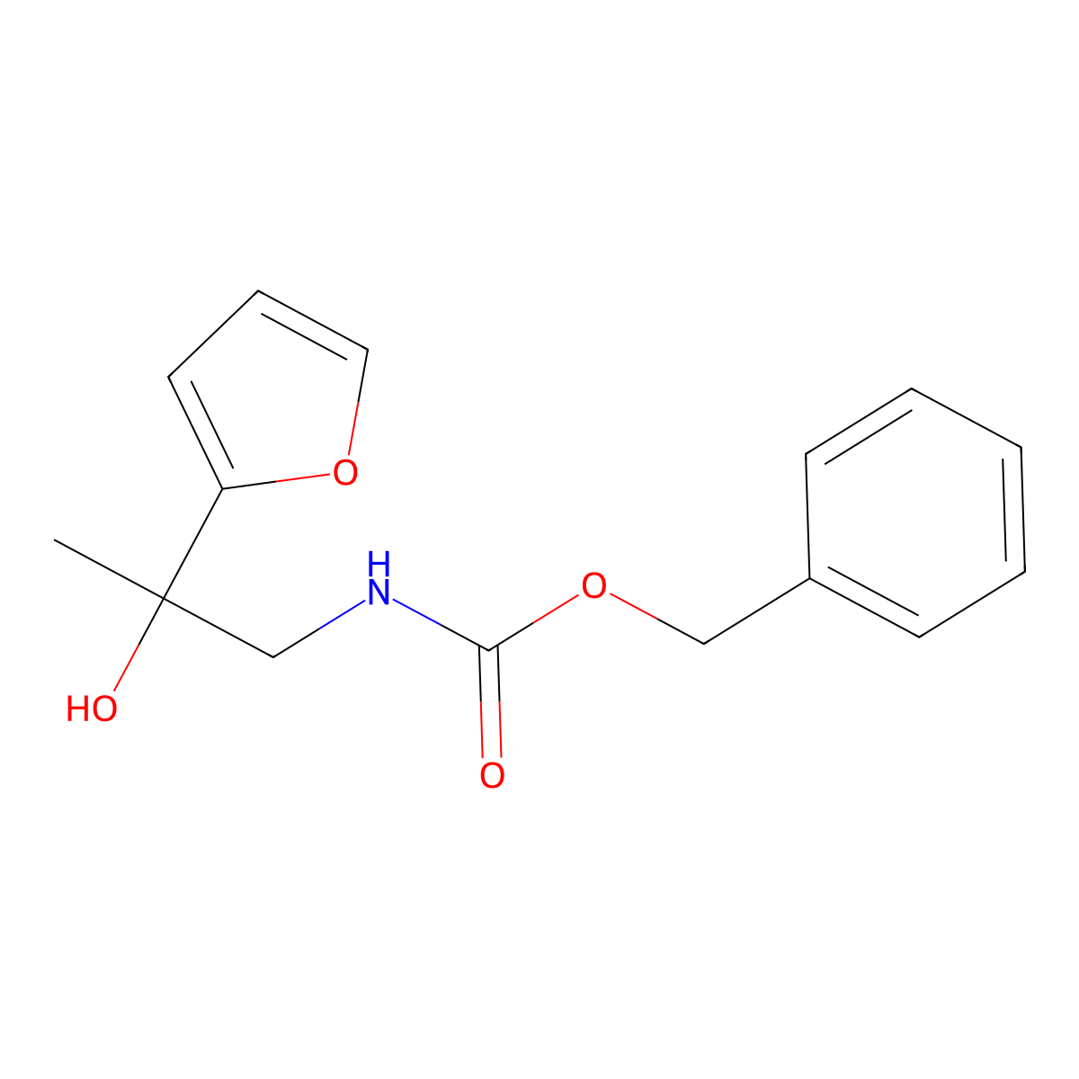 benzyl N-[2-(furan-2-yl)-2-hydroxypropyl]carbamate molecular structure, CAS 2680707-26-8