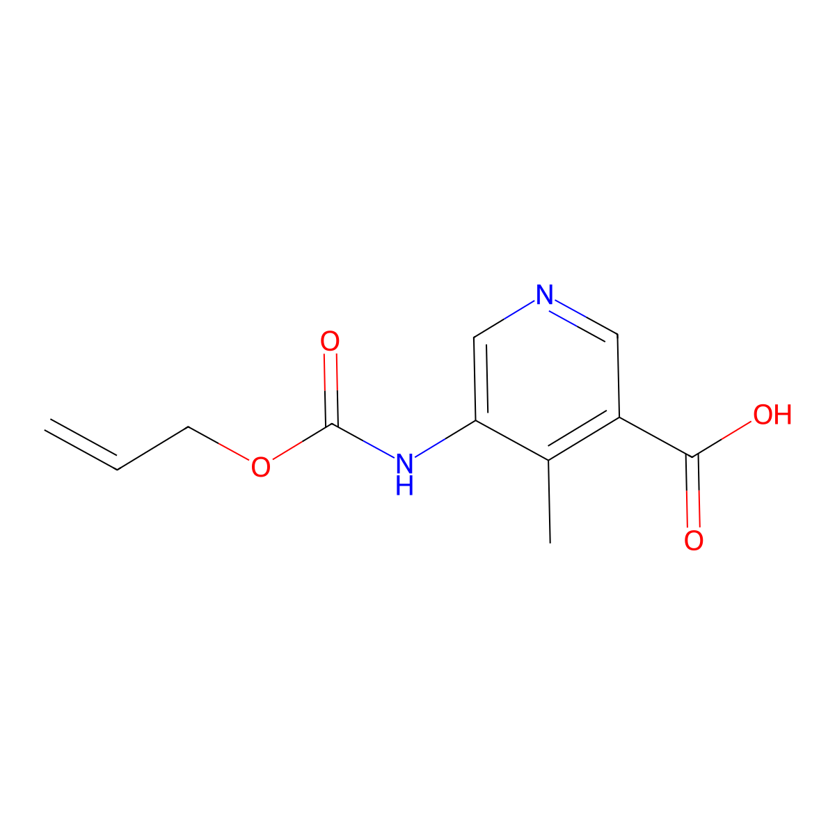 4-Methyl-5-{[(prop-2-en-1-yloxy)carbonyl]amino}pyridine-3-carboxylic acid molecular structure, CAS 2680707-69-9