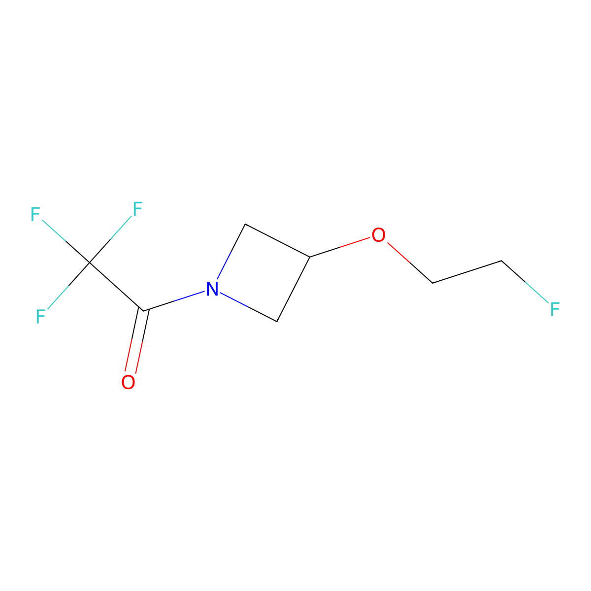 2,2,2-Trifluoro-1-[3-(2-fluoroethoxy)azetidin-1-yl]ethan-1-one molecular structure, CAS 2680707-72-4