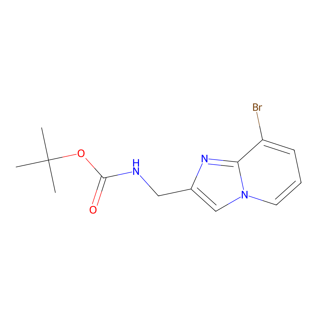 tert-Butyl ((8-bromoimidazo[1,2-a]pyridin-2-yl)methyl)carbamate molecular structure, CAS 2680707-85-9